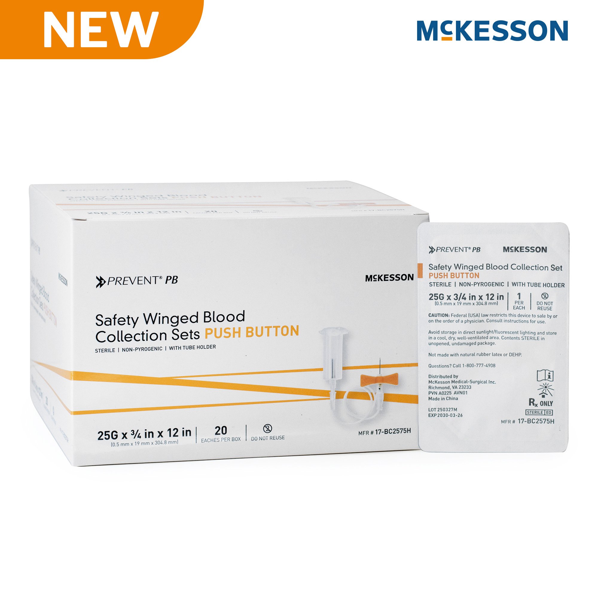 McKesson Prevent PB Blood Collection Set with Holder 17-BC2575H by McKesson Brand