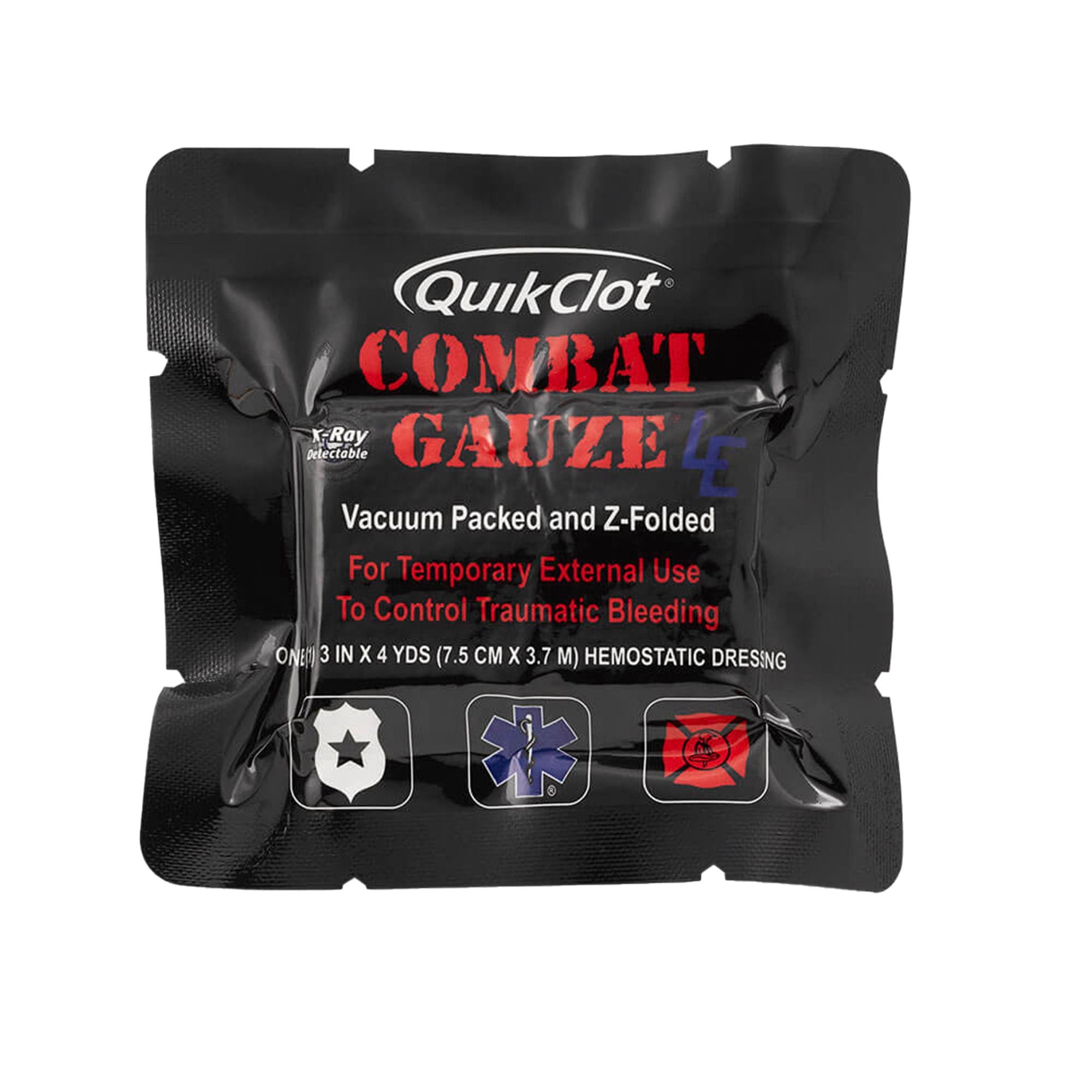 Teleflex LLC - QUIKCLOT350 Hemostatic Agent QuikClot Combat Gauze® 3 Inch X 4 Yard 1 per Pack Sterile