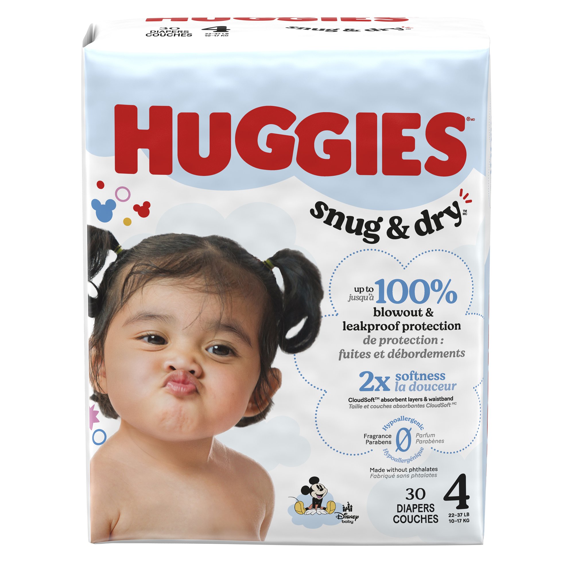 Kimberly Clark 56427 - Huggies® Snug & Dry™ Diapers, Size 4 - 30/Pack, 120/Case