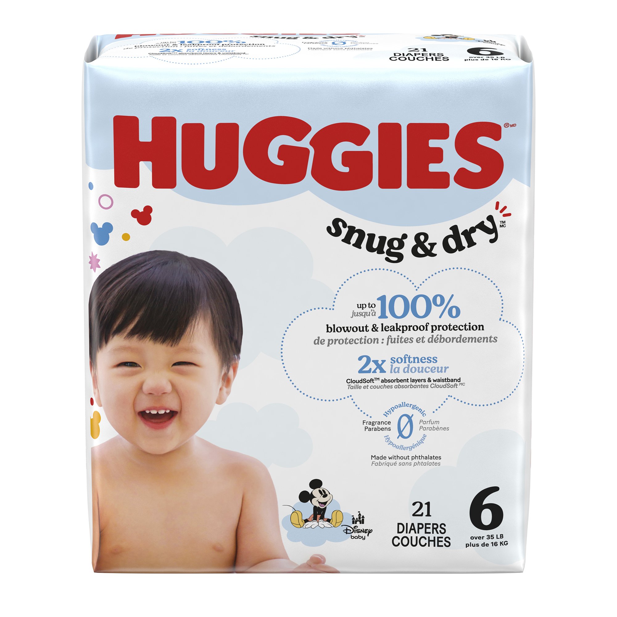 Kimberly Clark 56429 - Huggies® Snug & Dry™ Diapers, Size 6 - 21/Pack, 84/Case