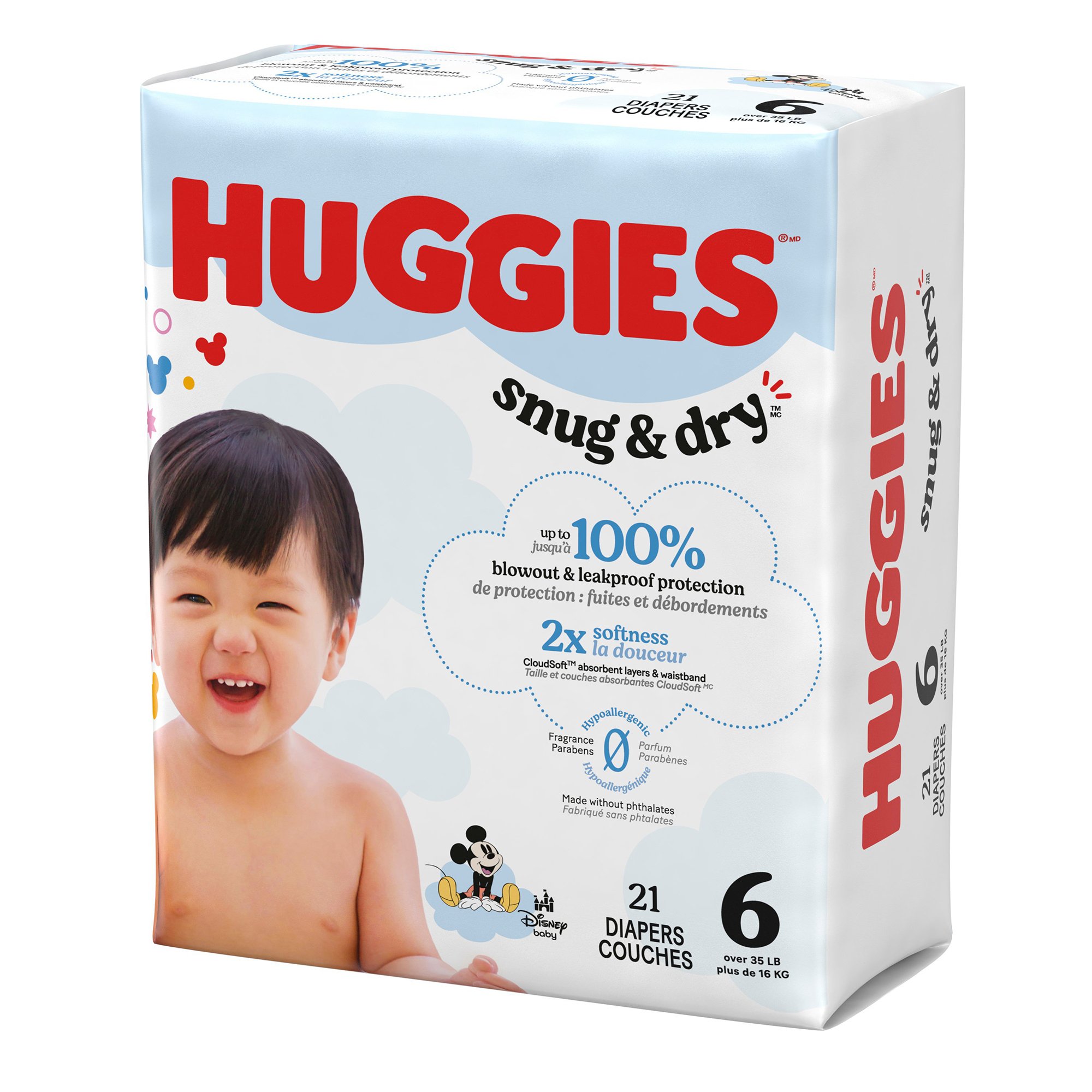 Kimberly Clark 56429 - Huggies® Snug & Dry™ Diapers, Size 6 - 21/Pack, 84/Case