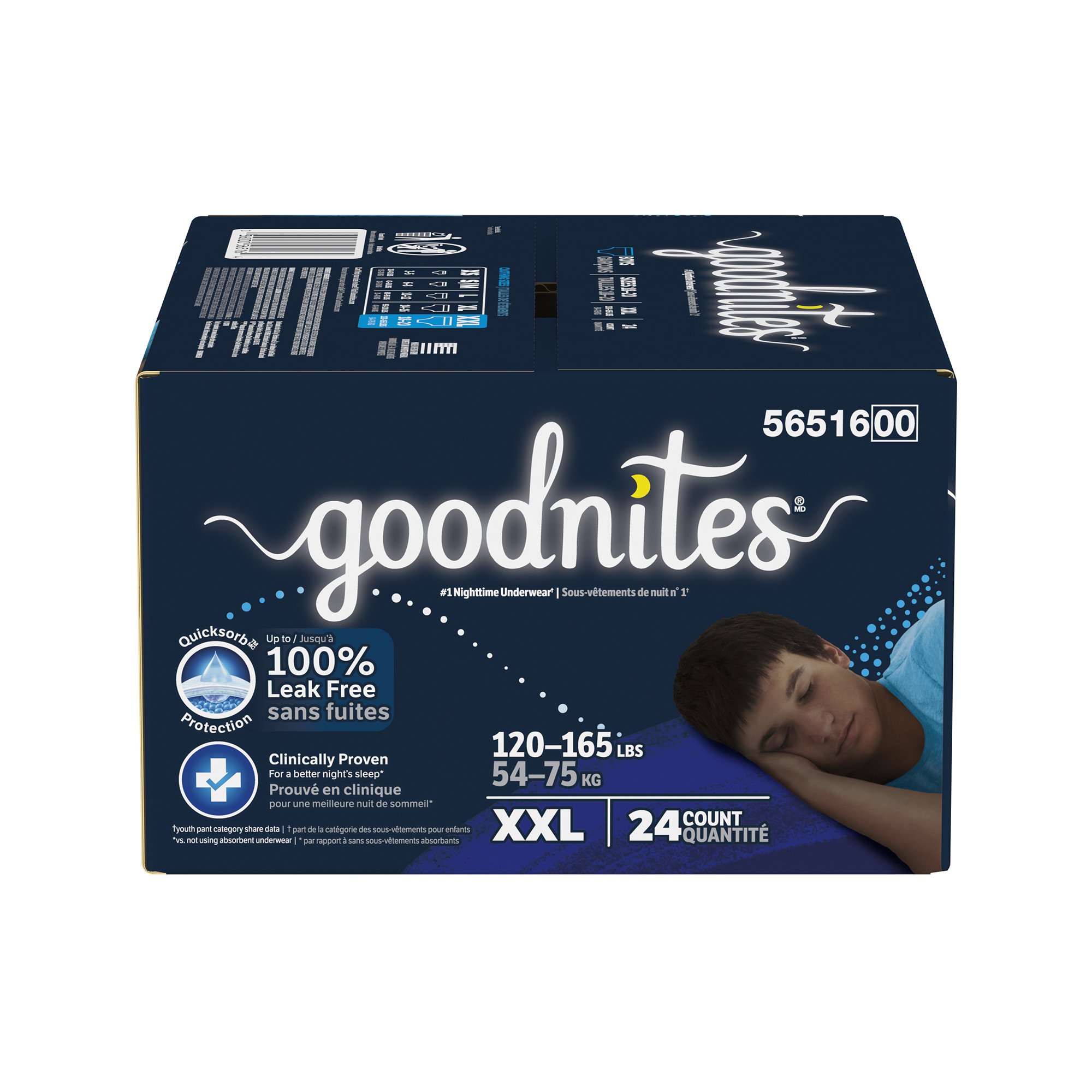 Kimberly Clark 56518 - GoodNites® Nighttime Underwear for Boys, 2X-Large - 8/Pack, 32/Case