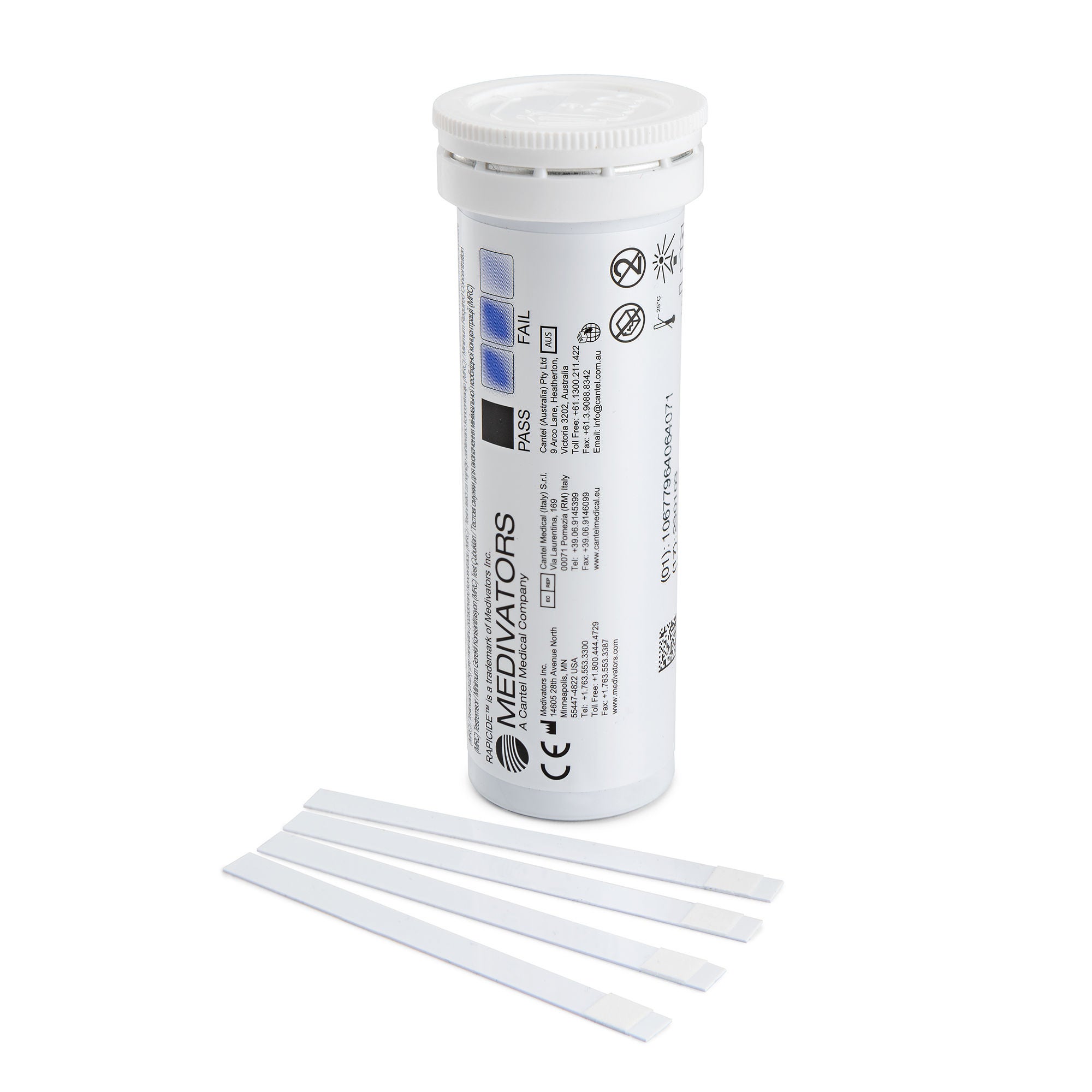 Steris - ML020118 Peracetic Acid Indicator Rapicide™ PA 2 X 100 Strips Bottle Single Use