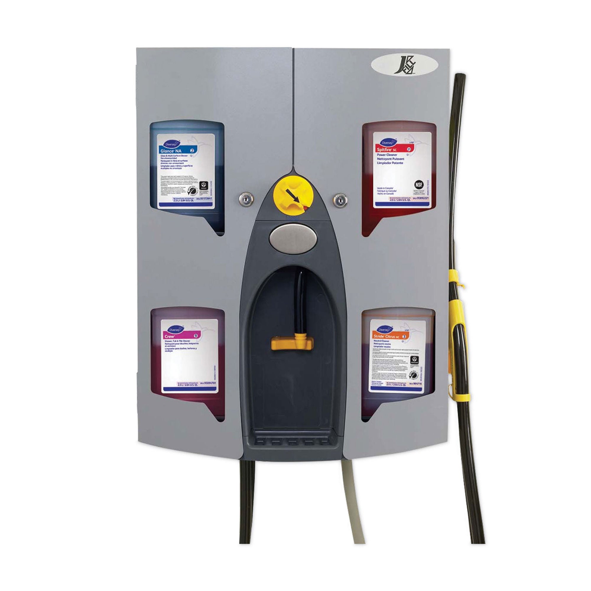 Diversey - D3754220 Dispensing System J-Fill® QuattroSelect® Gray Steel 4 Products Wall Mount