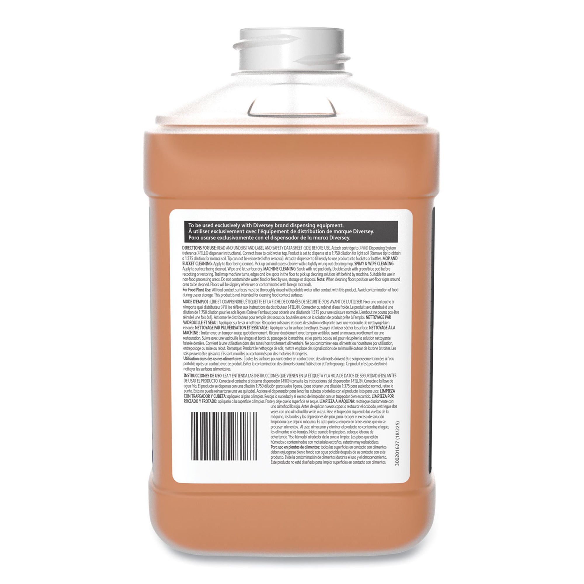 Diversey - 101109756 Surface Disinfectant Cleaner Stride® Citrus HC Neutral Alcohol Based J-Fill® Dispensing Systems Liquid 2.5 Liter Bottle Citrus Scent NonSterile