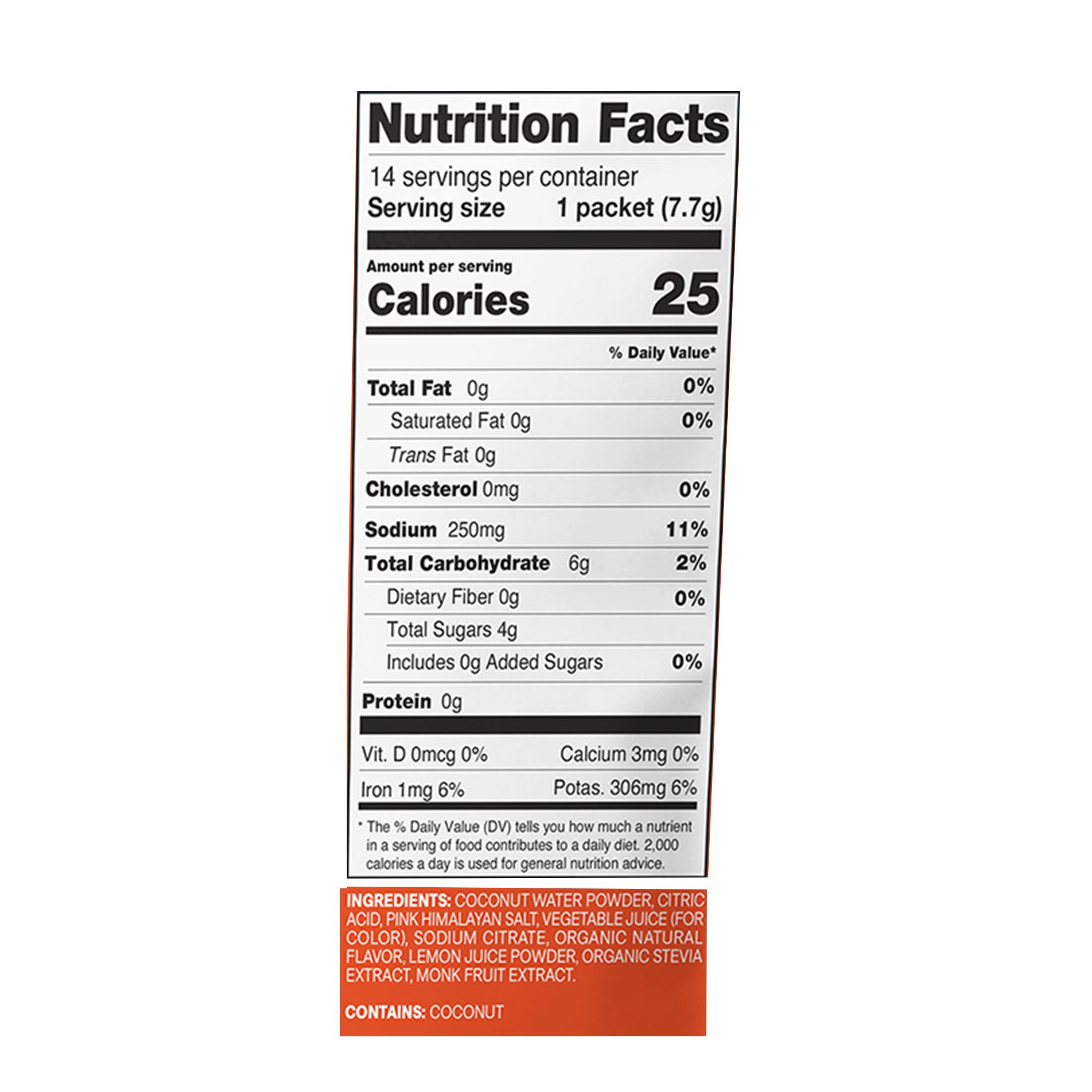 Cure Hydration HM1010 - Cure Electrolyte Drink Mix, Blood Orange, 7.7-gram Packets - 14/Pack, 168/Case