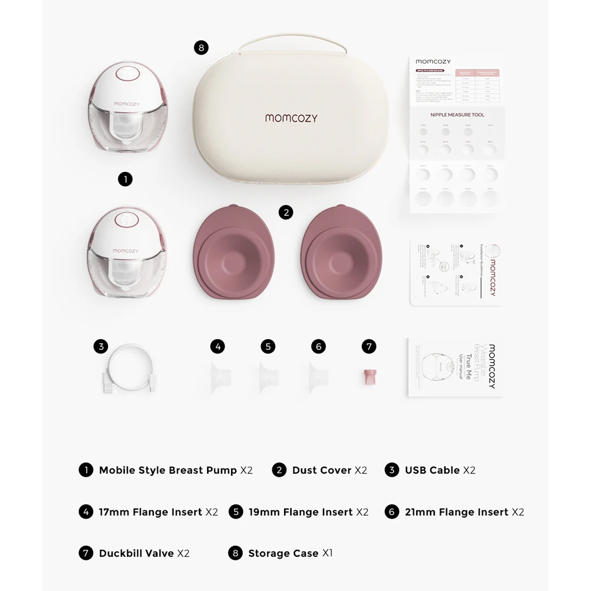 Momcozy Mobile Style M6 Hands Free Double Electric Breast Pump BP348-NR71BA-A by Root Technology