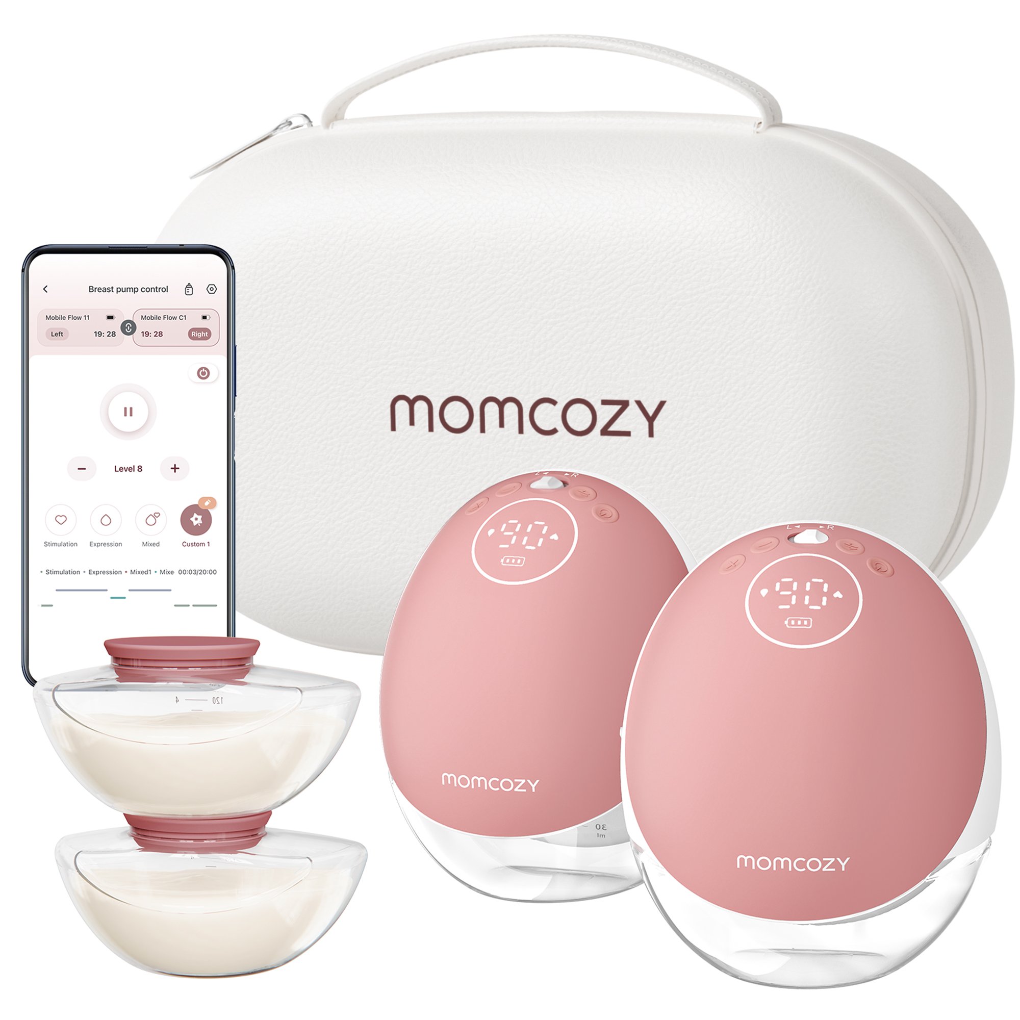 Momcozy Mobile Flow M9 Hands Free Double Electric Breast Pump BP269-NR71BA-A by Root Technology