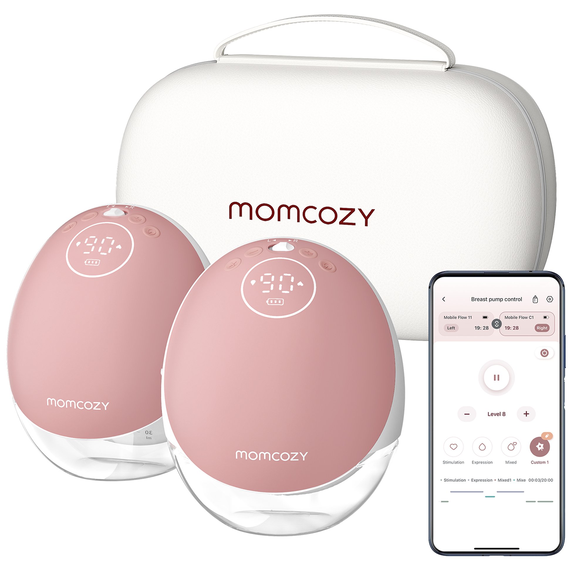 Momcozy Mobile Flow M9 Hands Free Double Electric Breast Pump BP269-NR71BA-A by Root Technology
