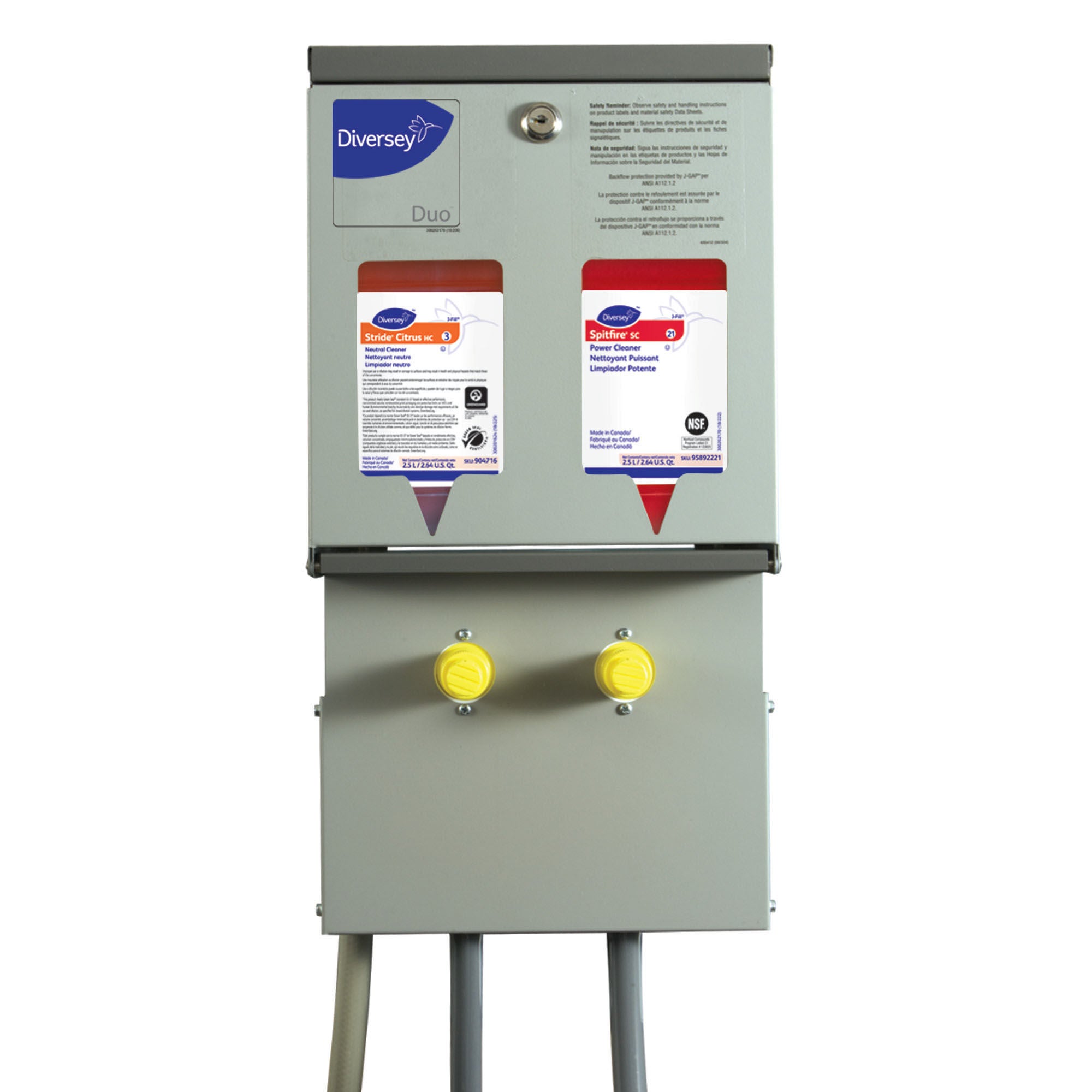 Diversey - D04379 Dispensing System Diversey™ J-Fill® Duo Silver Stainless Steel Wall Mount