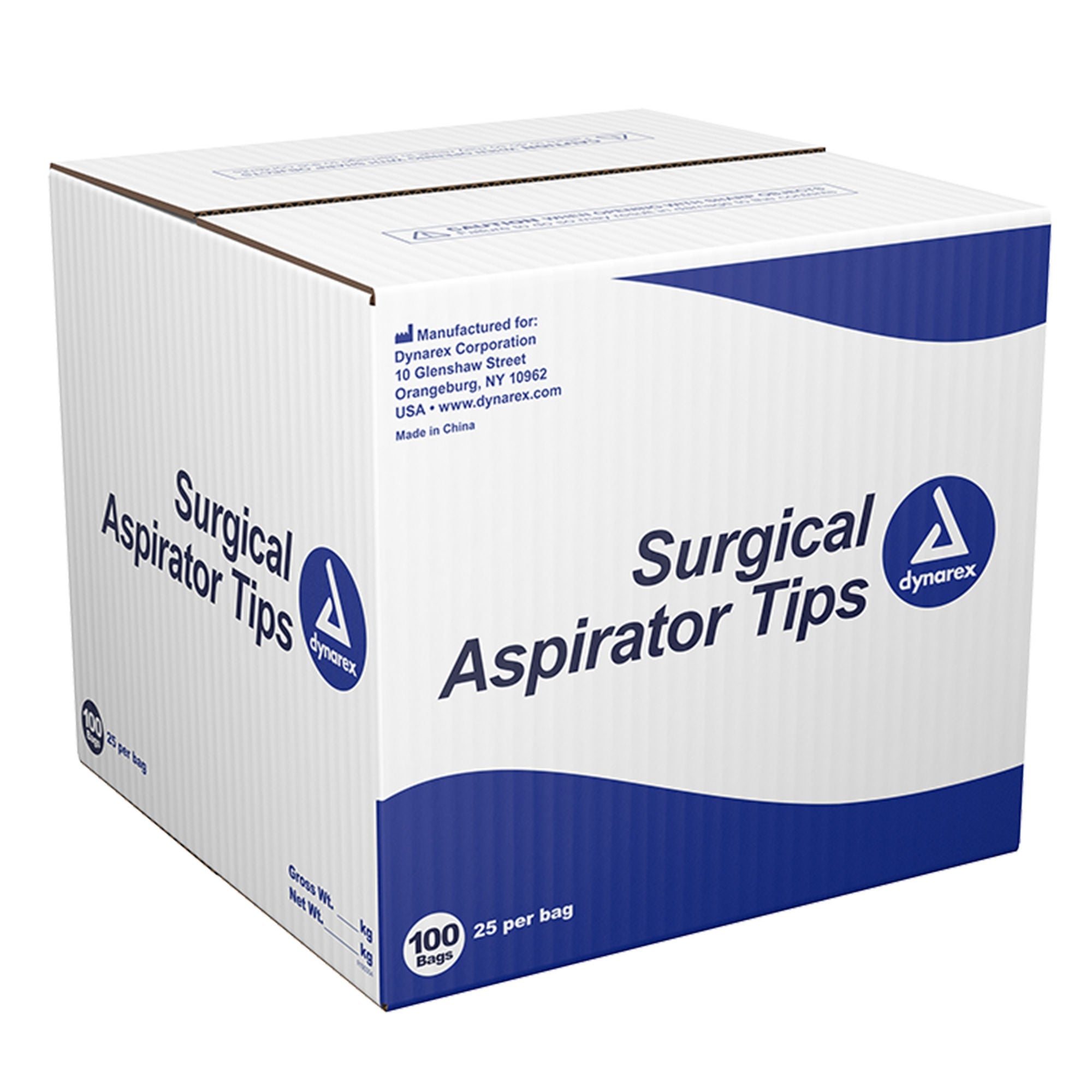 Dynarex - 2216 Surgical Aspirator Tip Angled 30° Smooth Edge Tip 1/8 Inch Diameter NonSterile