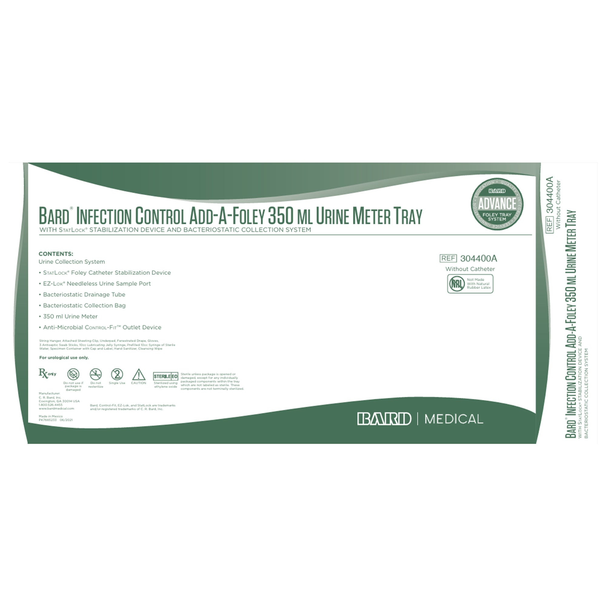 Bard - 304400A Catheter Insertion Tray Bard® Without Catheter Without Catheter