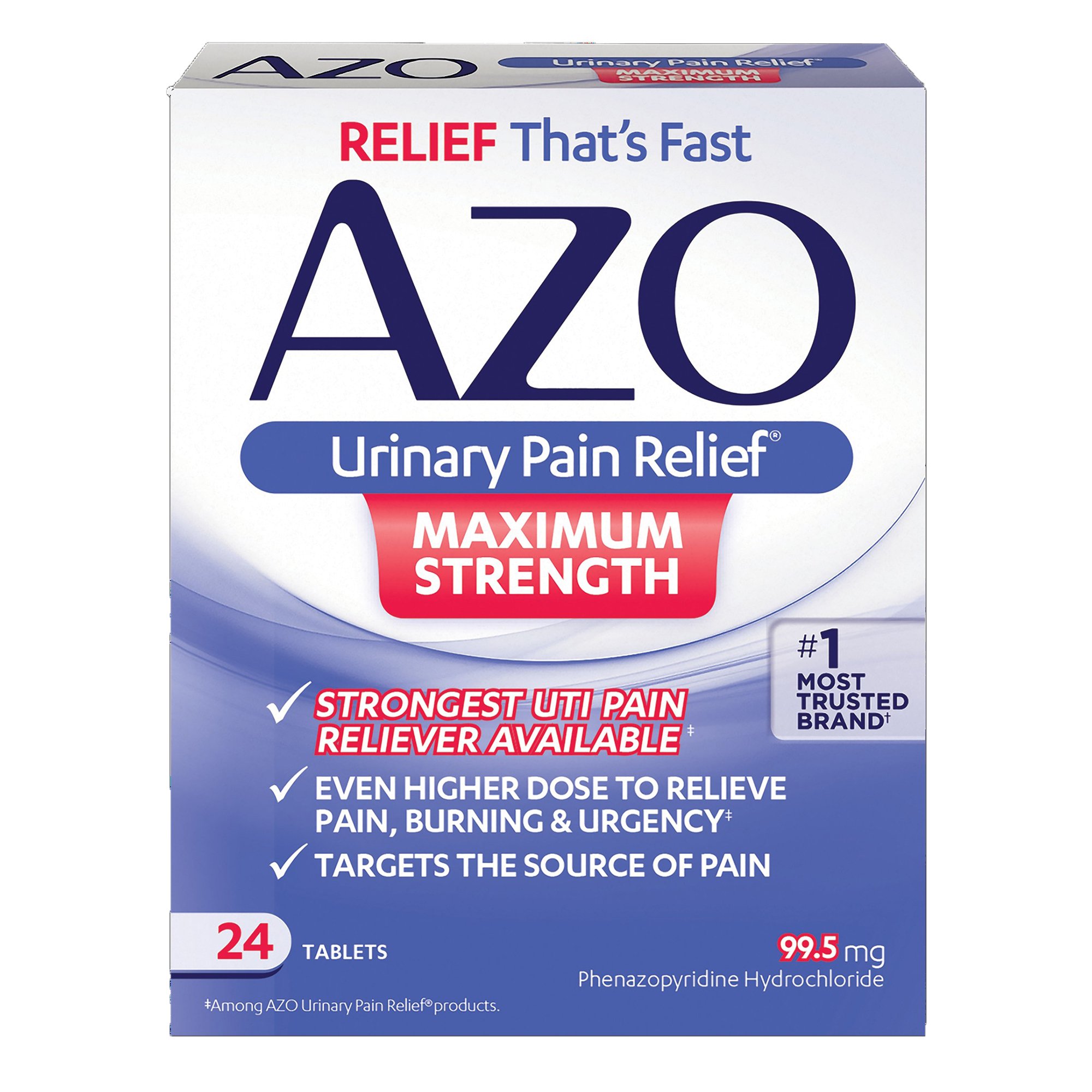 i-Health Inc 787651241531 - AZO® Urinary Pain Relief Tablets, Maximum Strength, 24 per Box - 1/Box, 24/Case