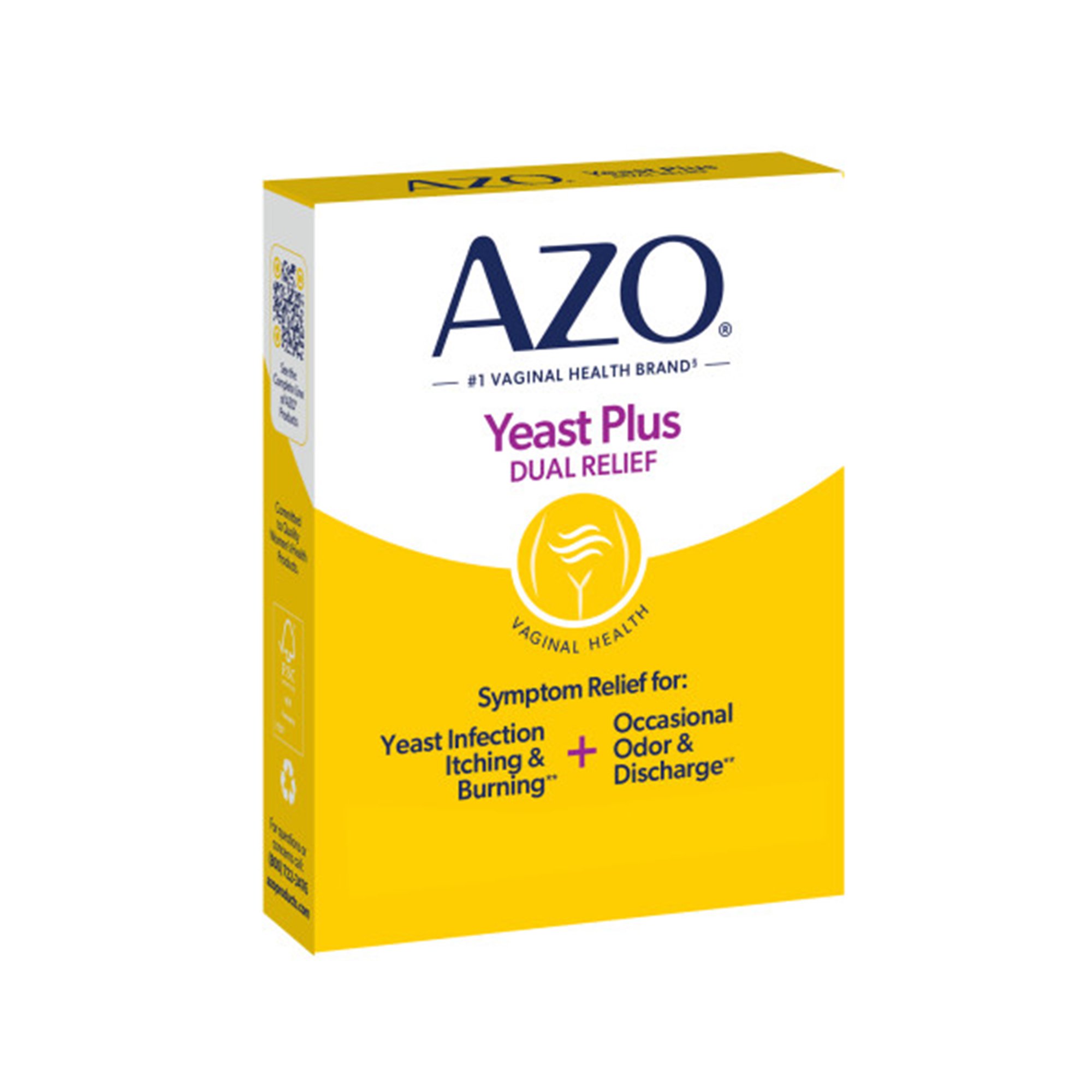 i-Health Inc 787651606675 - AZO® Yeast Plus Dual Relief for Yeast Infection Itching and Burning - 1/Box, 24/Case