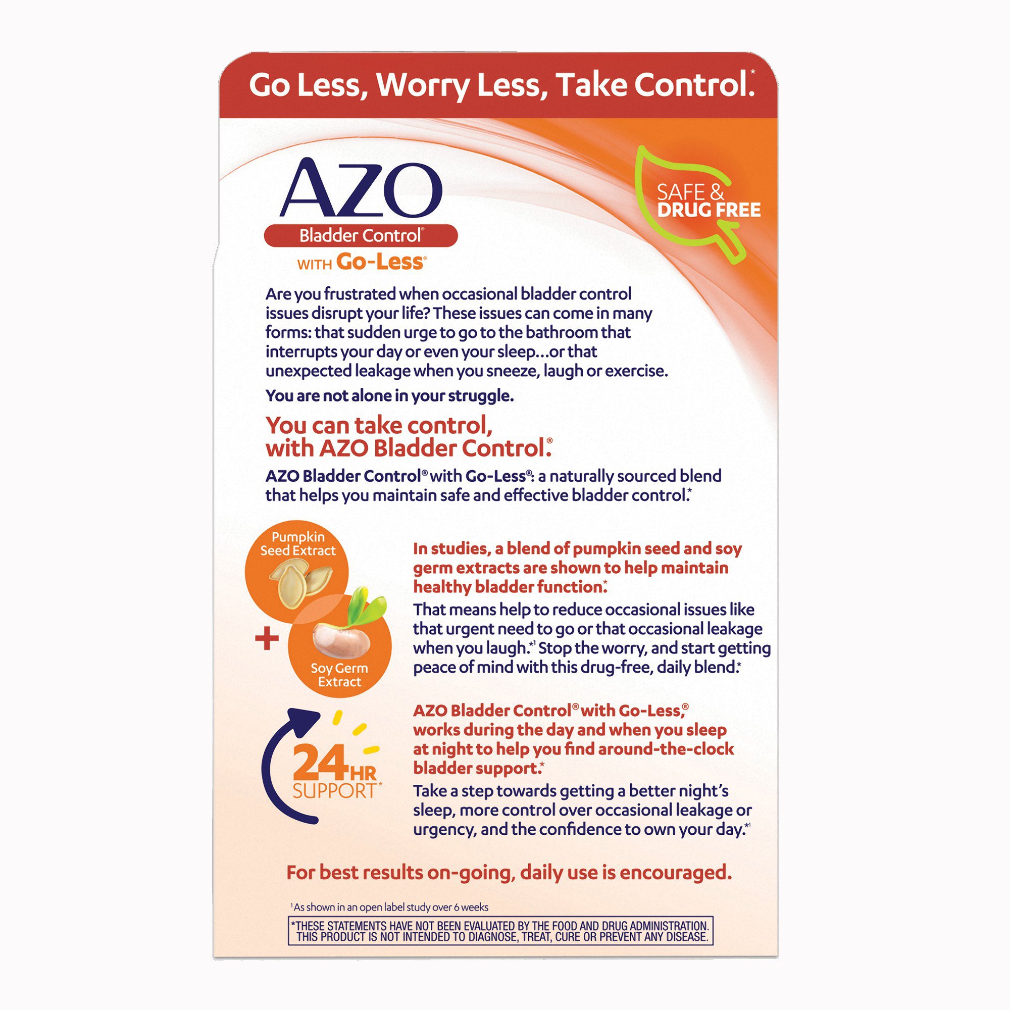 i-Health Inc 787651760056 - AZO Bladder Control® with Go-Less Capsules - 1/Box, 24/Case
