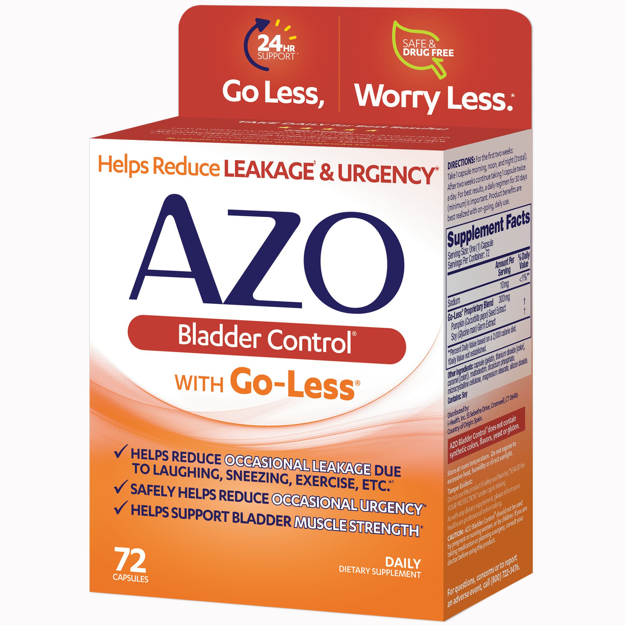 i-Health Inc - 787651760056 AZO Bladder Control® with Go-Less Capsules