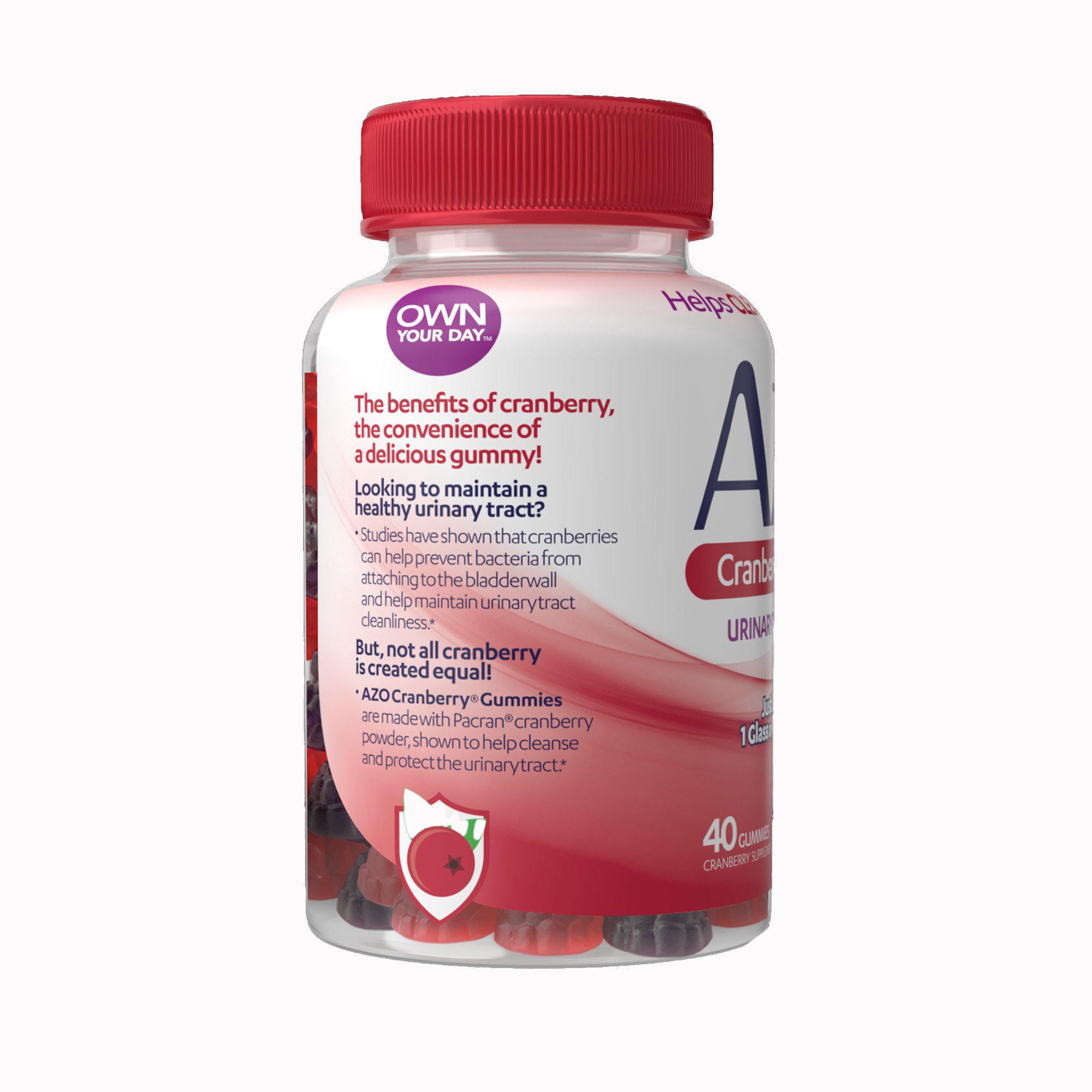 i-Health Inc 787651760094 - AZO® Cranberry, 40 Convenient Gummies in a Bottle - 1/Bottle, 24/Case