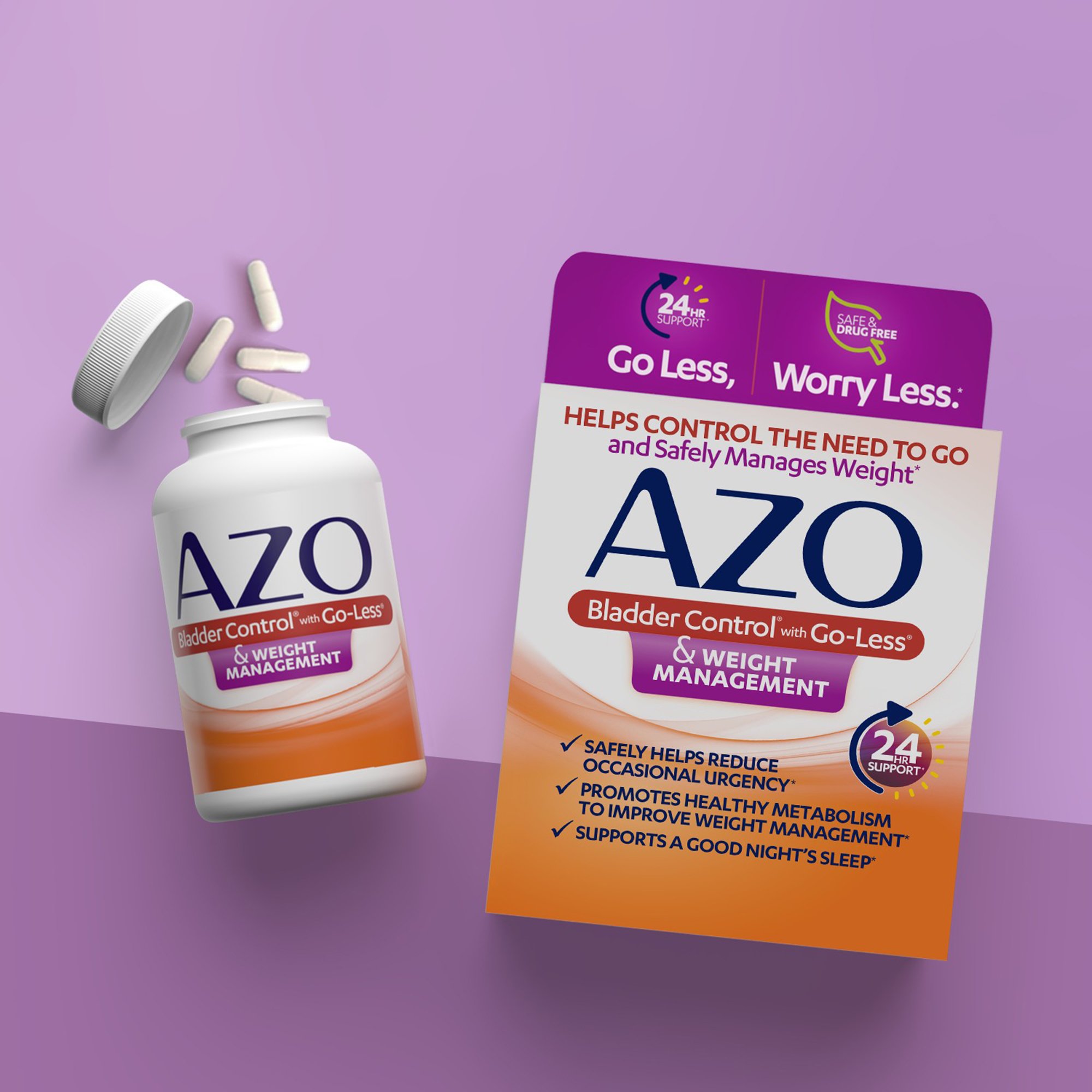 i-Health Inc 787651760148 - AZO® Bladder Control with Go-Less® Capsules - 1/Box, 24/Case