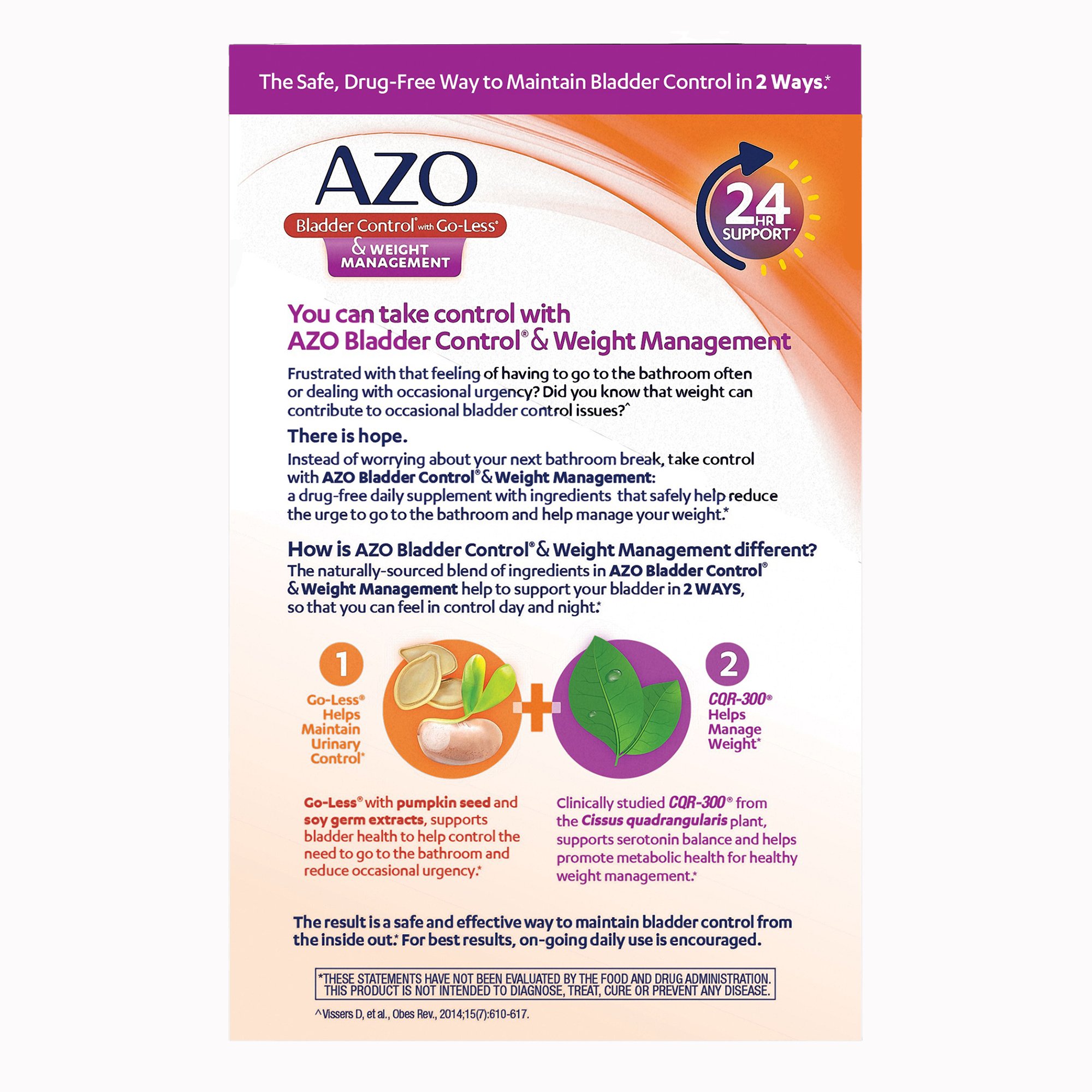 i-Health Inc 787651760148 - AZO® Bladder Control with Go-Less® Capsules - 1/Box, 24/Case