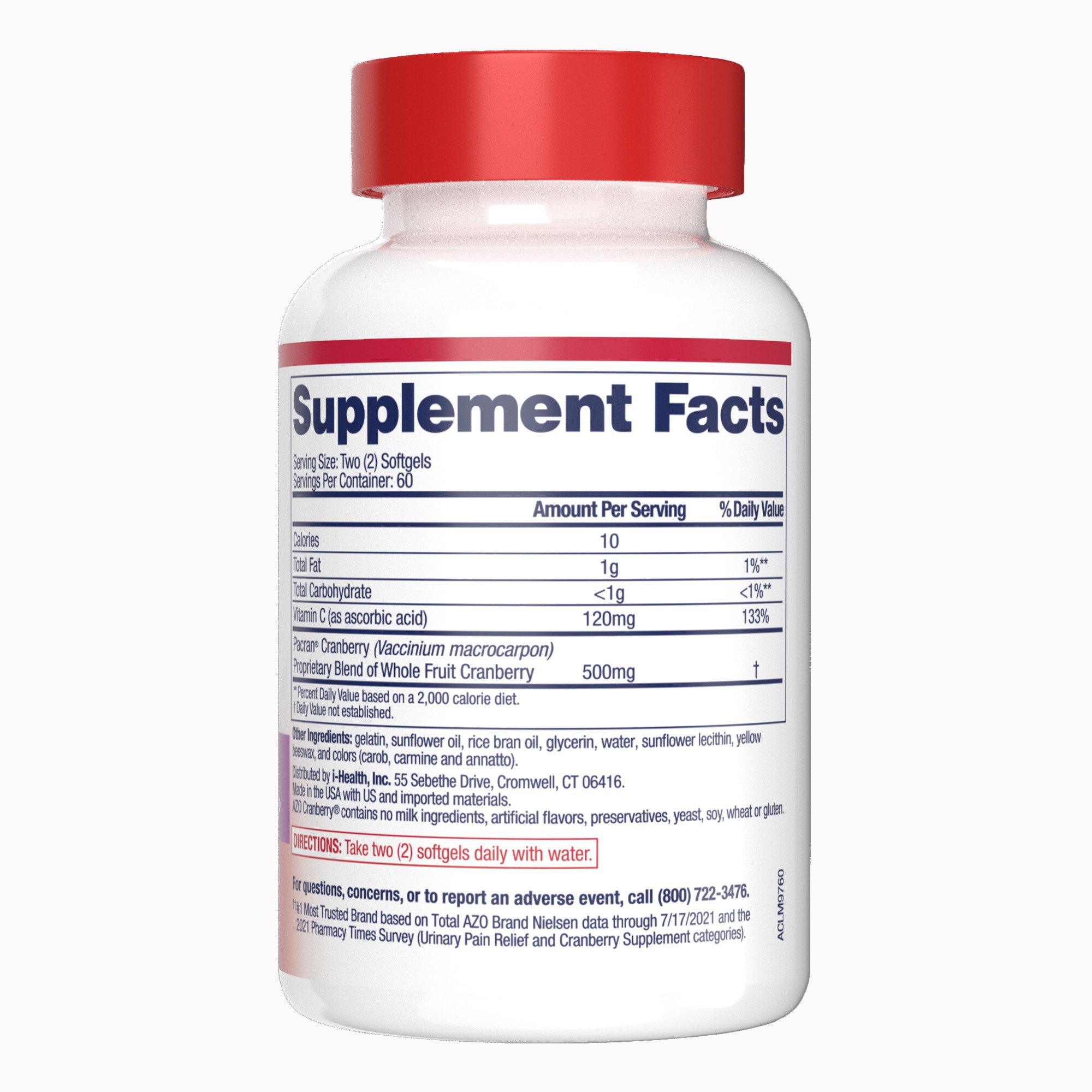 AZO Urinary Tract Health Dietary Supplement 787651760230 by i-Health