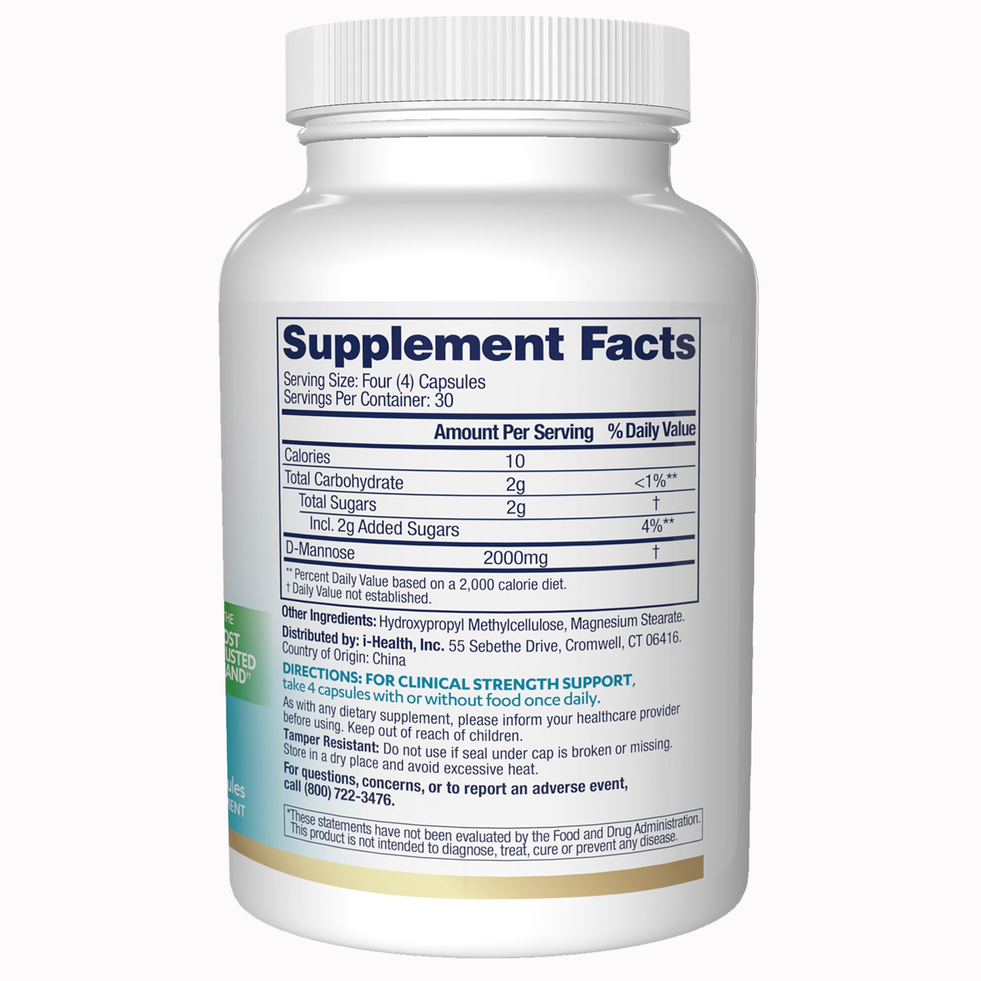 i-Health Inc 787651760261 - AZO® D-Mannose Capsules for Urinary Tract Health - 1/Bottle, 24/Case