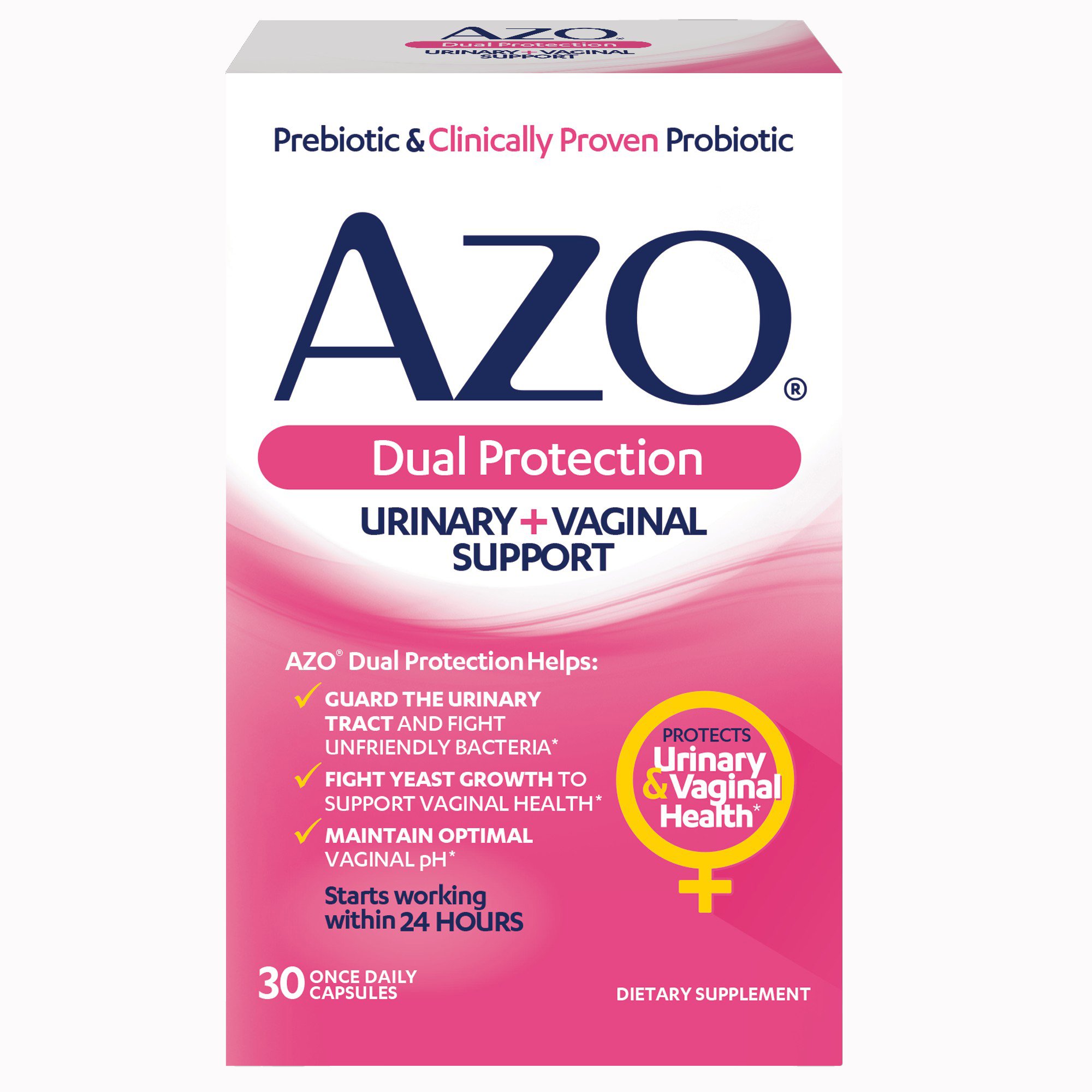i-Health Inc 787651760285 - AZO® Dual Protection Urinary + Vaginal Support Capsules - 1/Box, 24/Case