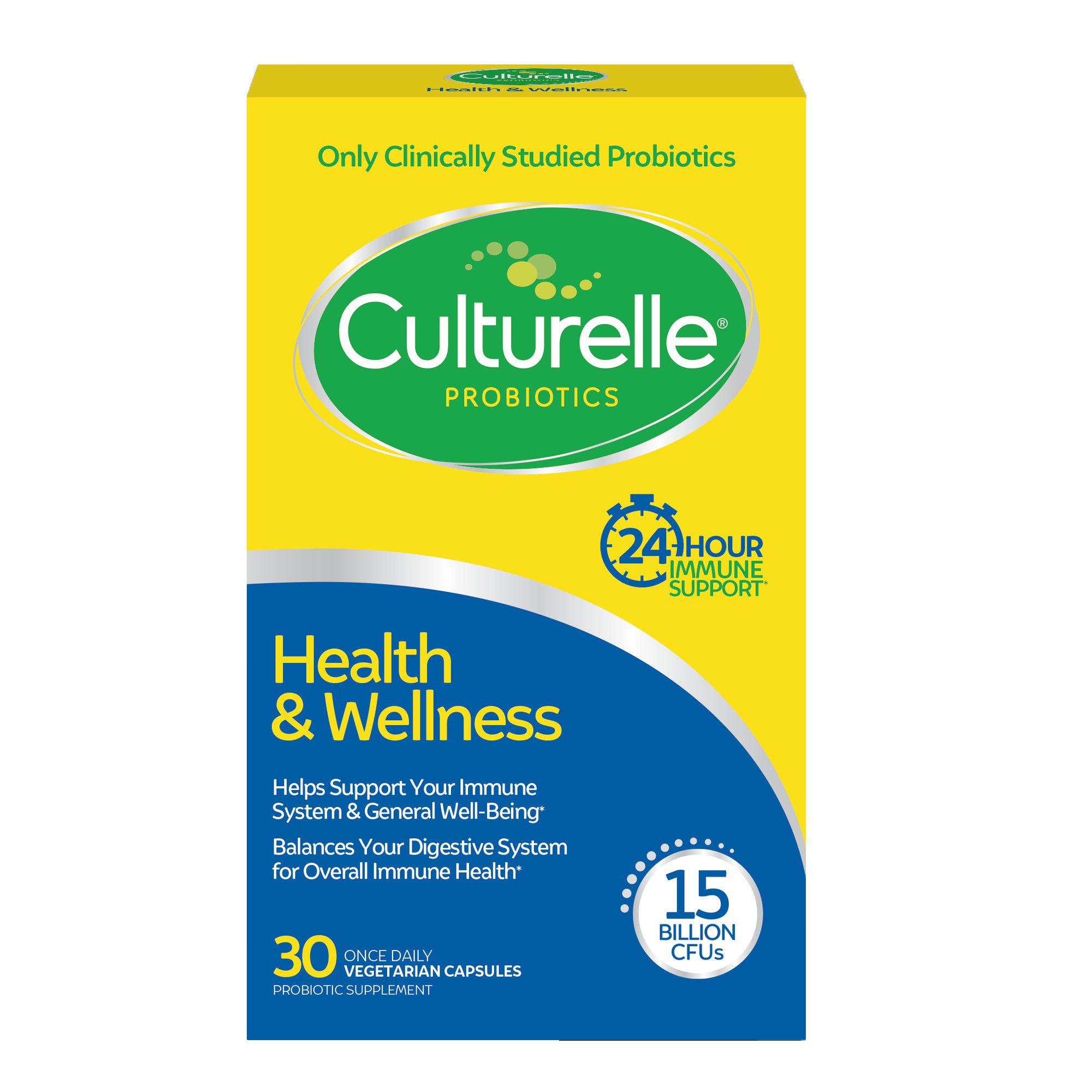 i-Health Inc - 049100363745 Culturelle® Health & Wellness Capsules with 24-Hour Immune Support
