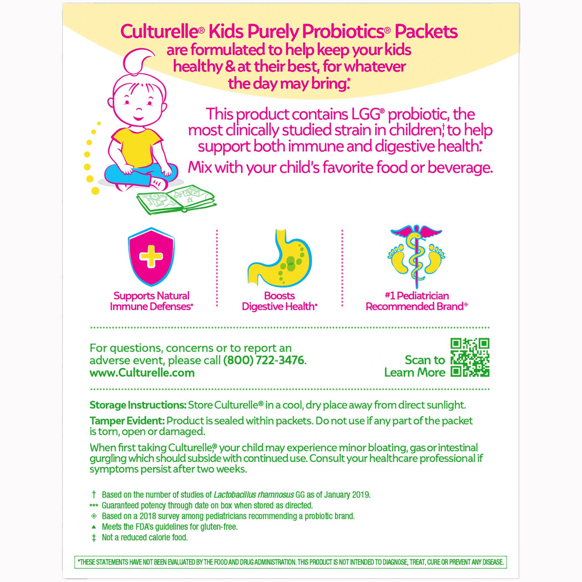 i-Health Inc 049100400082 - Culturelle® Kids Purely Probiotics® Packets - 1/Box, 24/Case