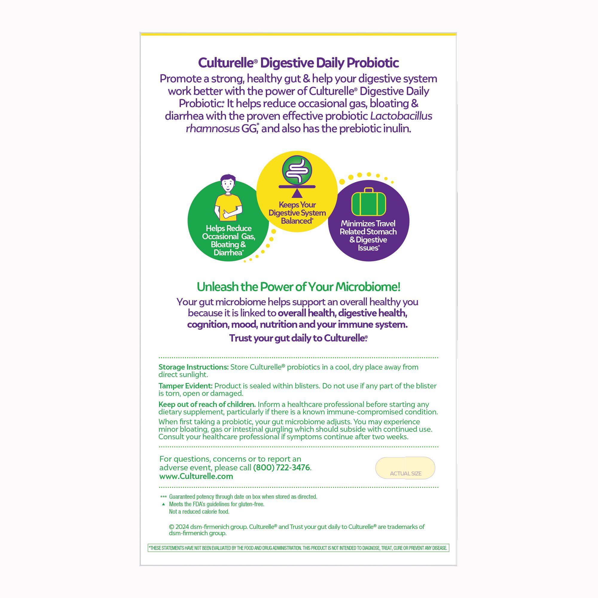 i-Health Inc 049100400099 - Culturelle Digestive Daily Probiotic Vegetarian Capsules - 1/Box, 24/Case