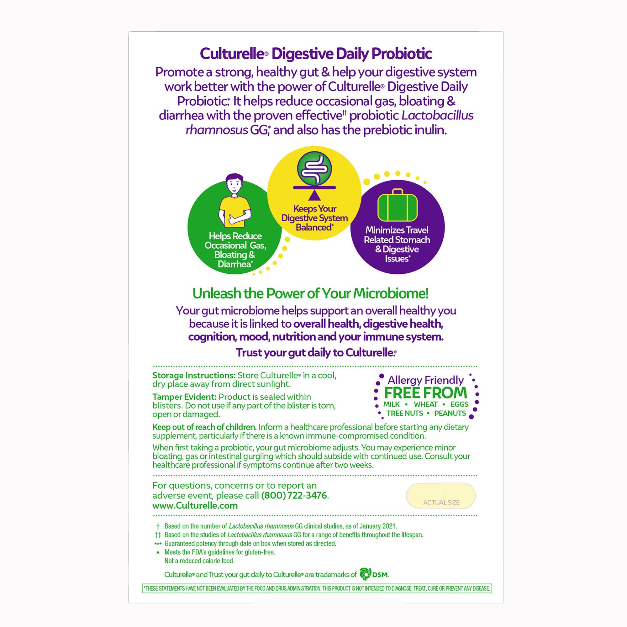 i-Health Inc 049100400211 - Culturelle® Digestive Daily Probiotic Capsules, 50 Capsules - 1/Box, 24/Case