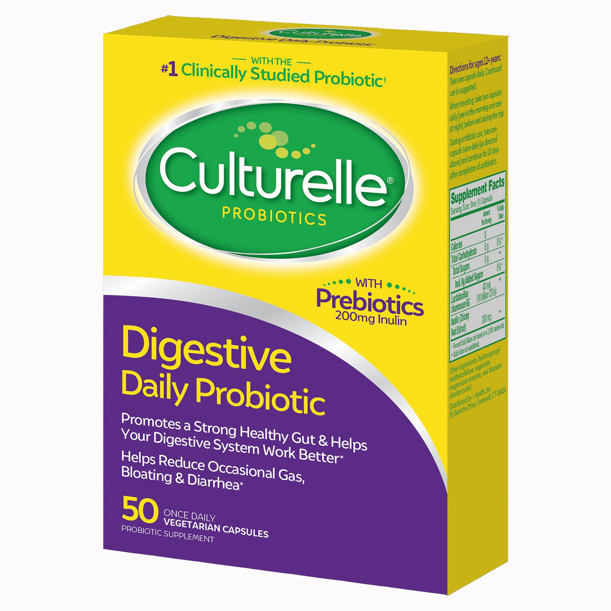 i-Health Inc 049100400211 - Culturelle® Digestive Daily Probiotic Capsules, 50 Capsules - 1/Box, 24/Case