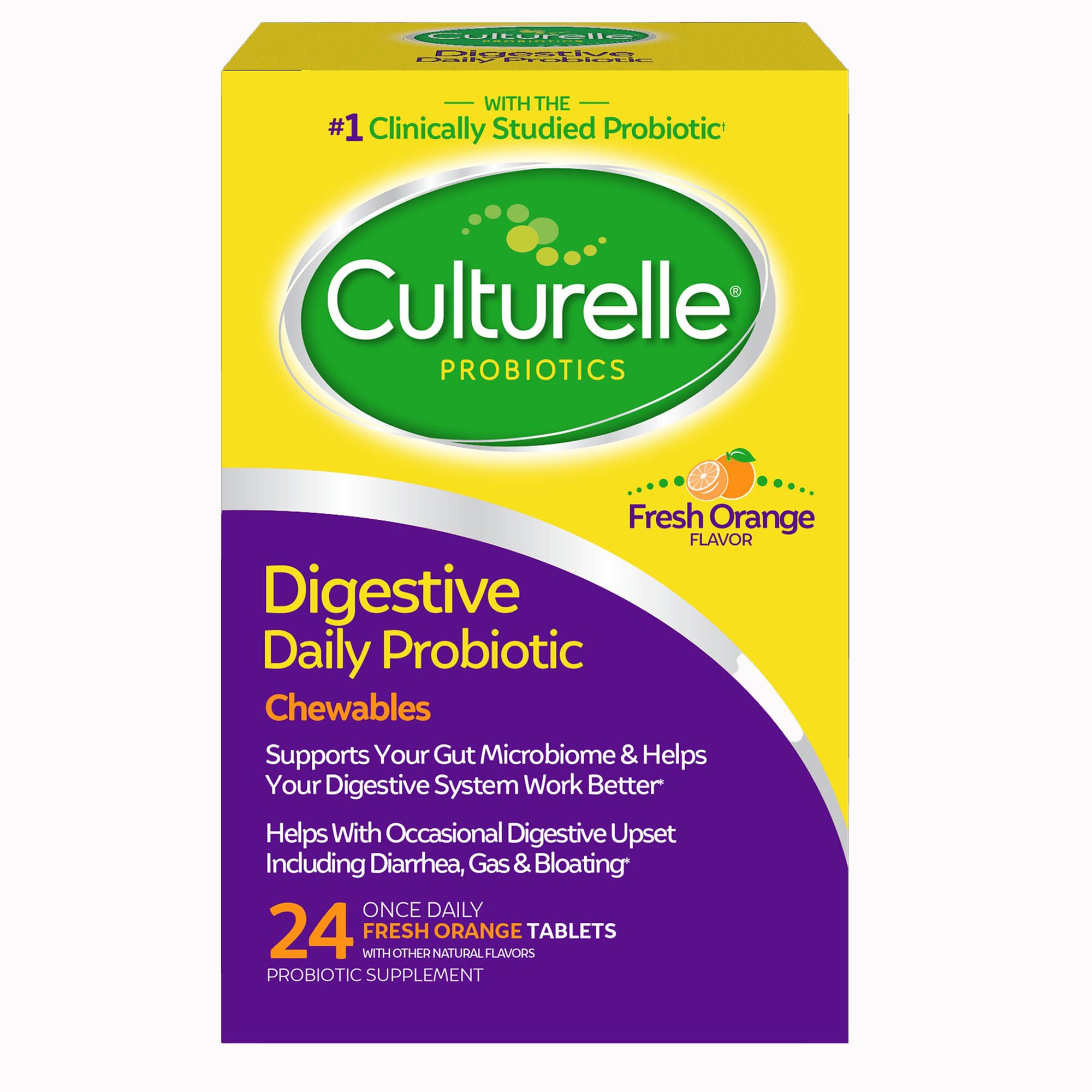 i-Health Inc - 049100400228 Culturelle® Digestive Daily Probiotic Chewables Tablets Fresh Orange