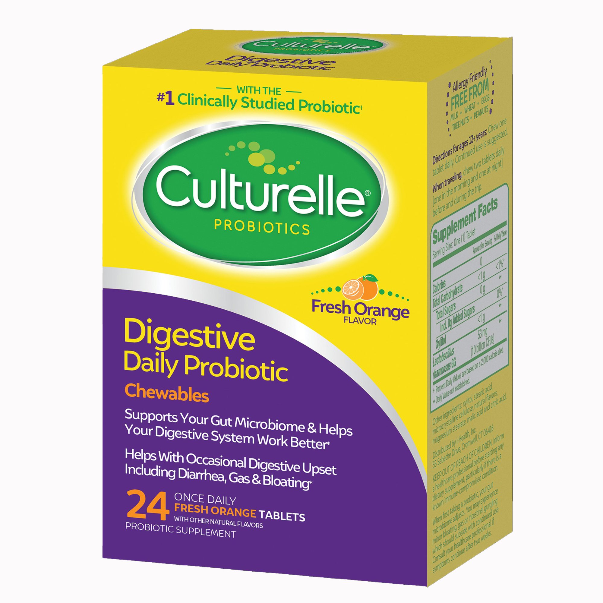 i-Health Inc 049100400228 - Culturelle® Digestive Daily Probiotic Chewables Tablets Fresh Orange - 1/Box, 24/Case