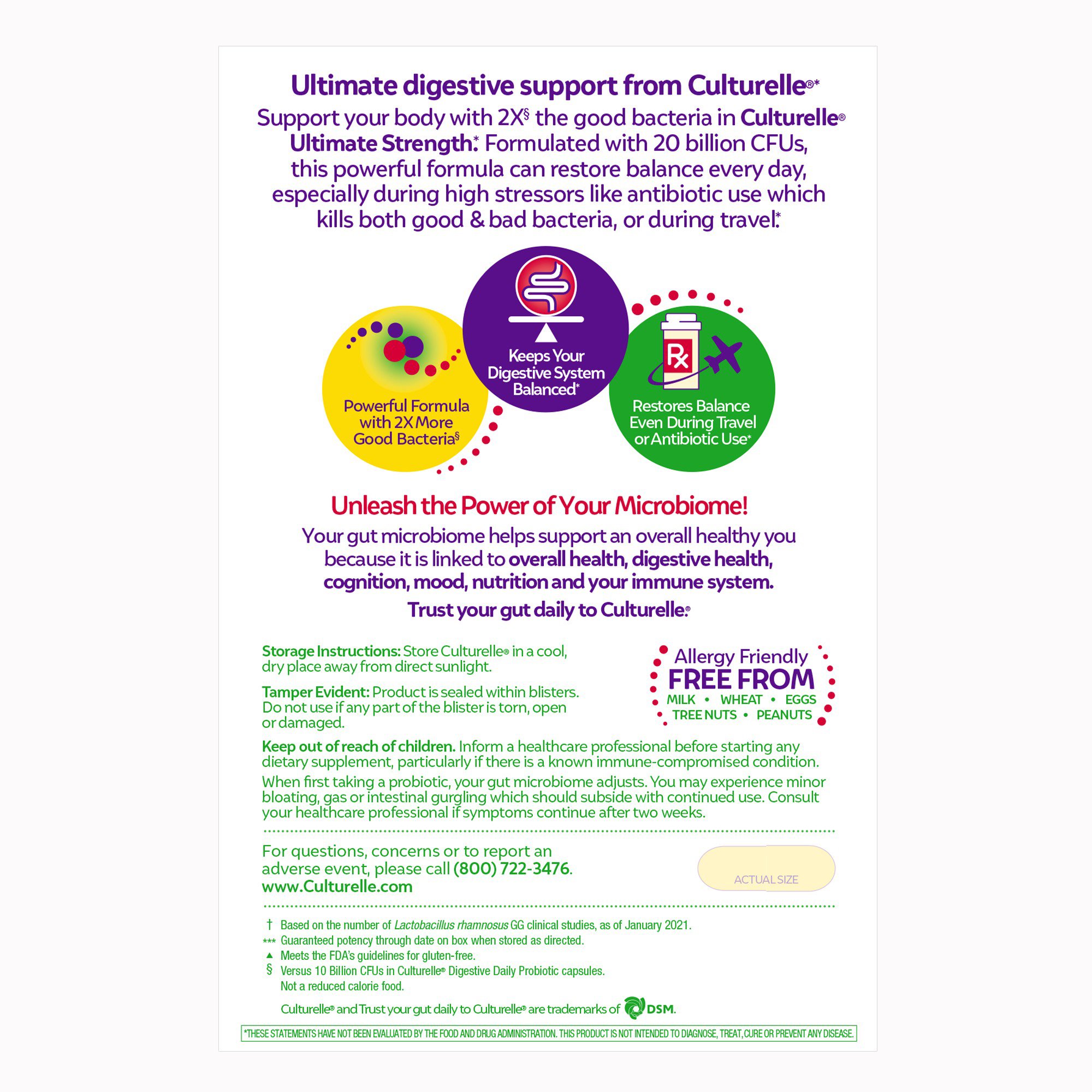 i-Health Inc 049100400358 - Culturelle® Ultimate Strength Probiotic Capsules - 1/Box, 24/Case