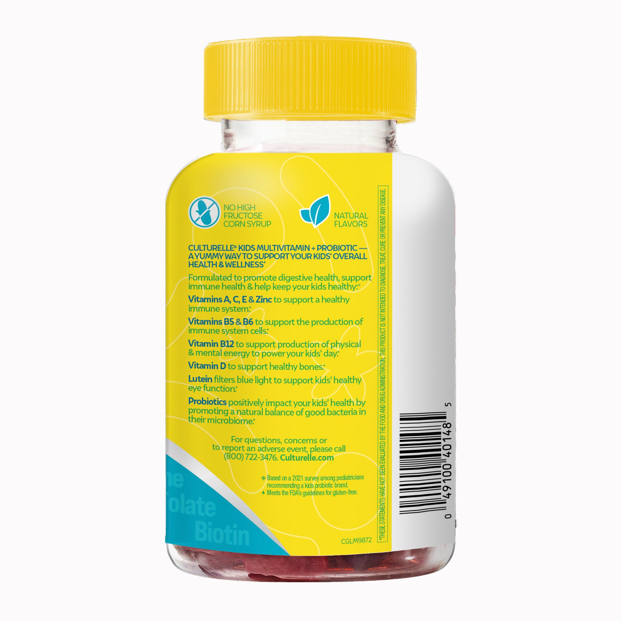 i-Health Inc 049100401485 - Culturelle® Kids Multivitamin + Probiotic Gummies with Lutein - 1/Bottle, 24/Case