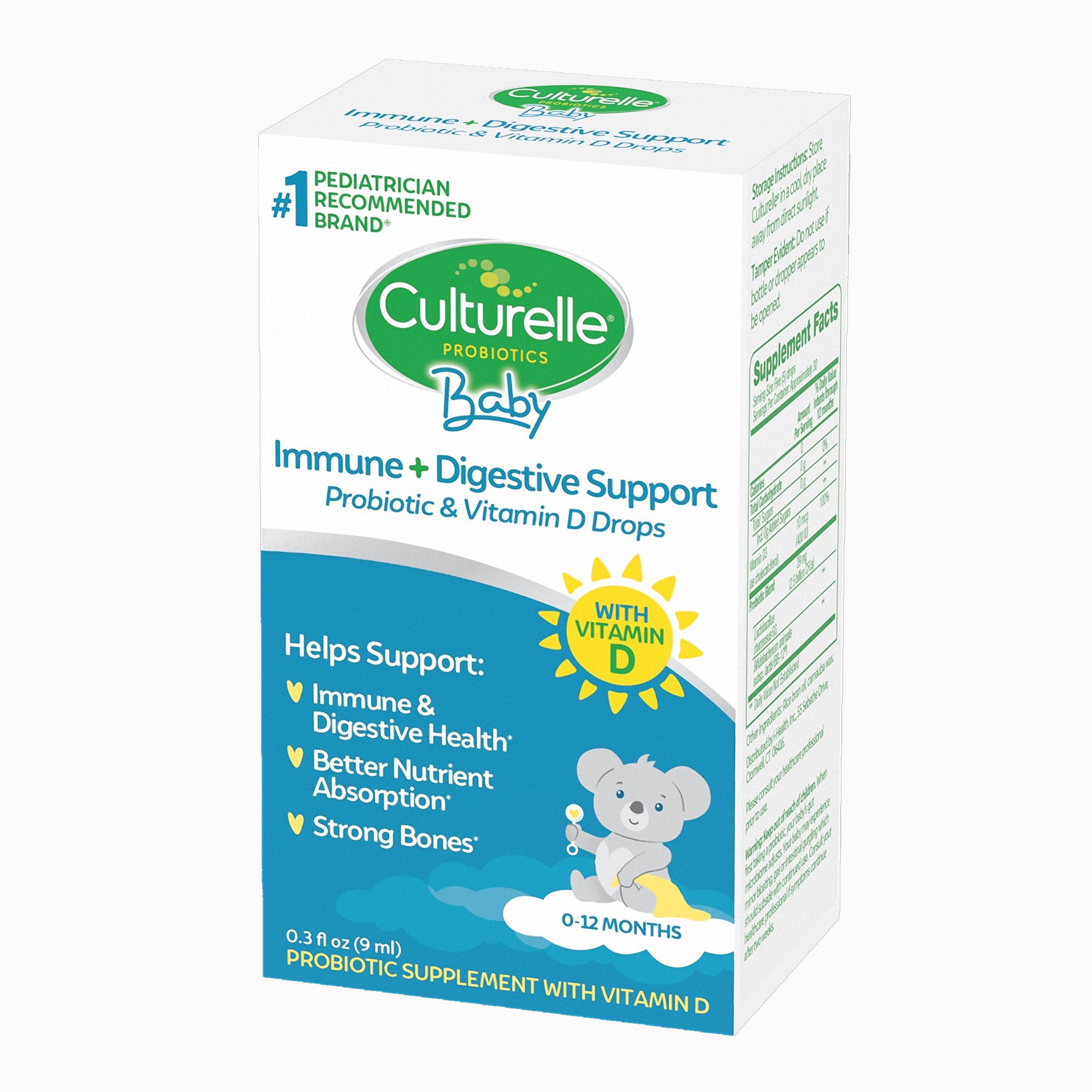 i-Health Inc 049100400532 - Culturelle® Baby Immune + Digestive Support Probiotic & Vitamin D Drops - 1/Box, 24/Case