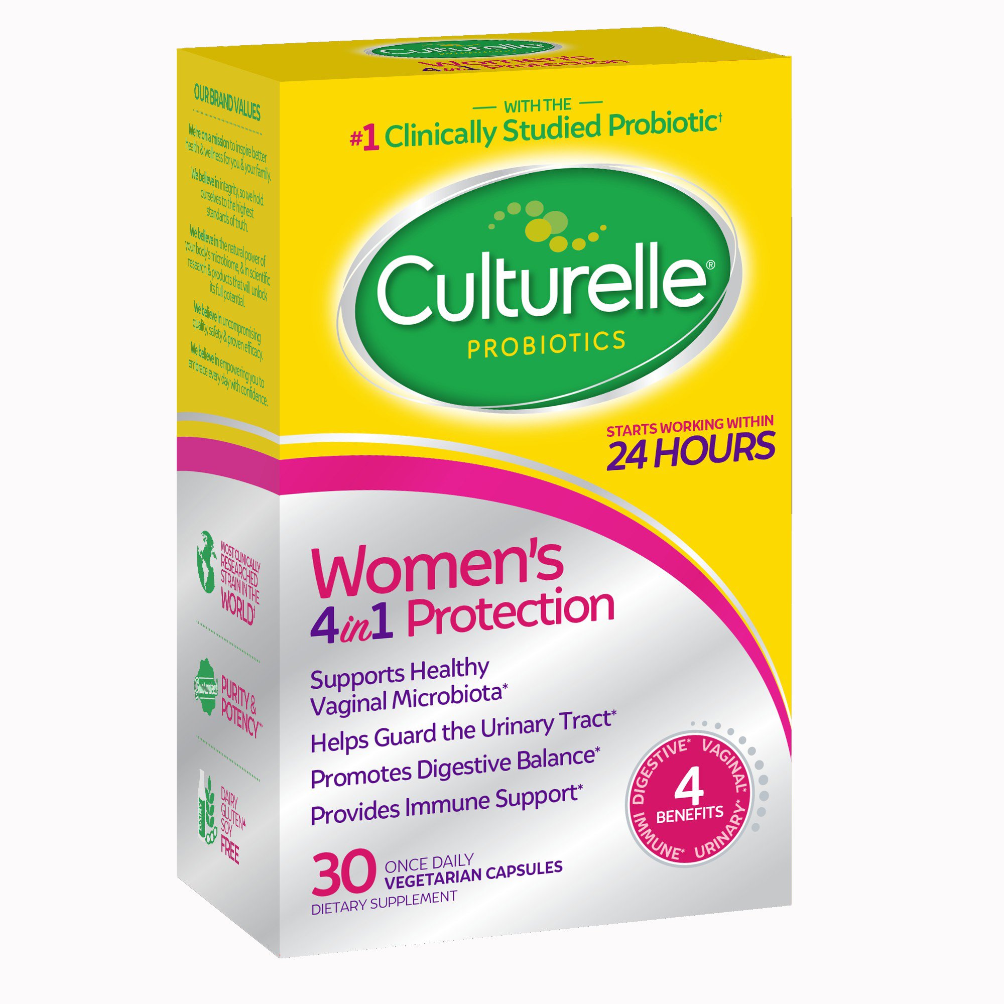 i-Health Inc 049100400594 - Culturelle® Women's Four-in-One Protection Probiotic Vegetarian Capsules - 1/Box, 24/Case