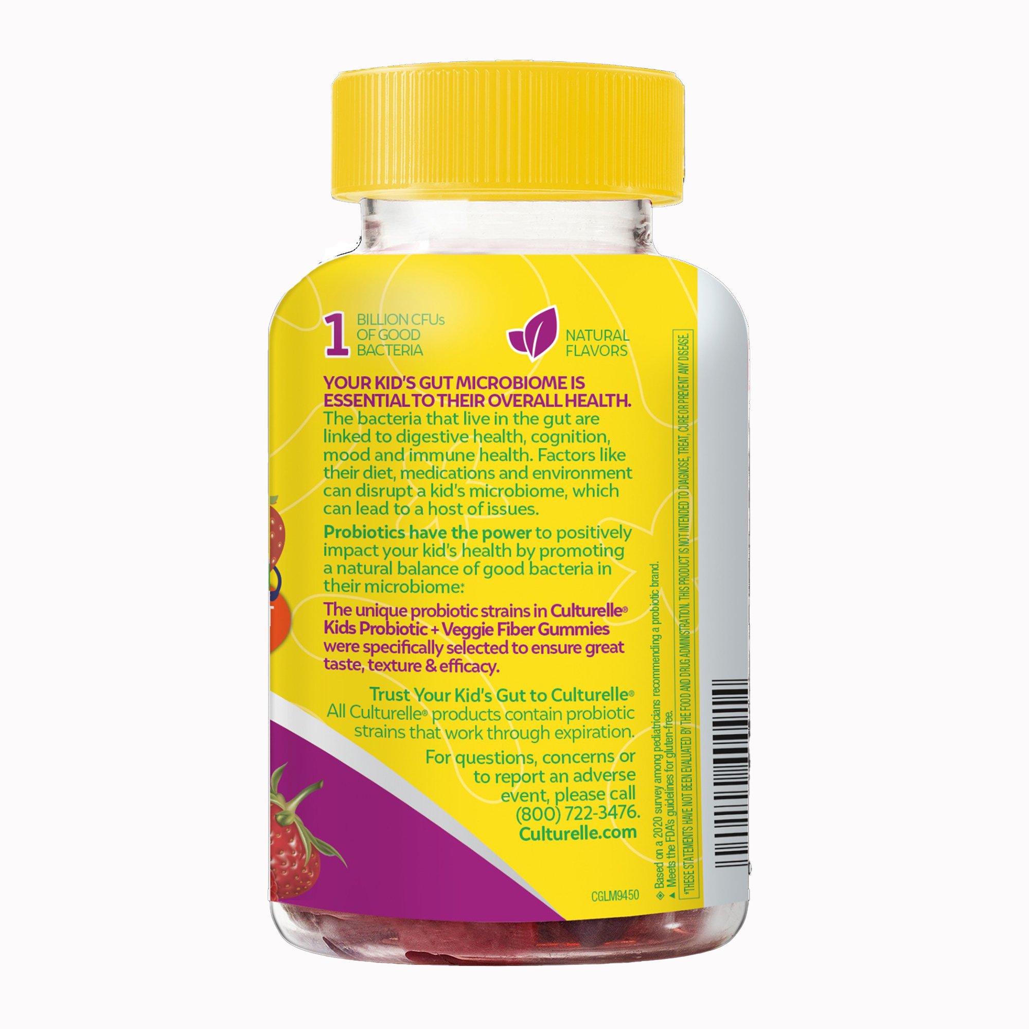 i-Health Inc 049100400914 - Culturelle® Kids Probiotic + Veggie Fiber Gummies - 1/Bottle, 24/Case