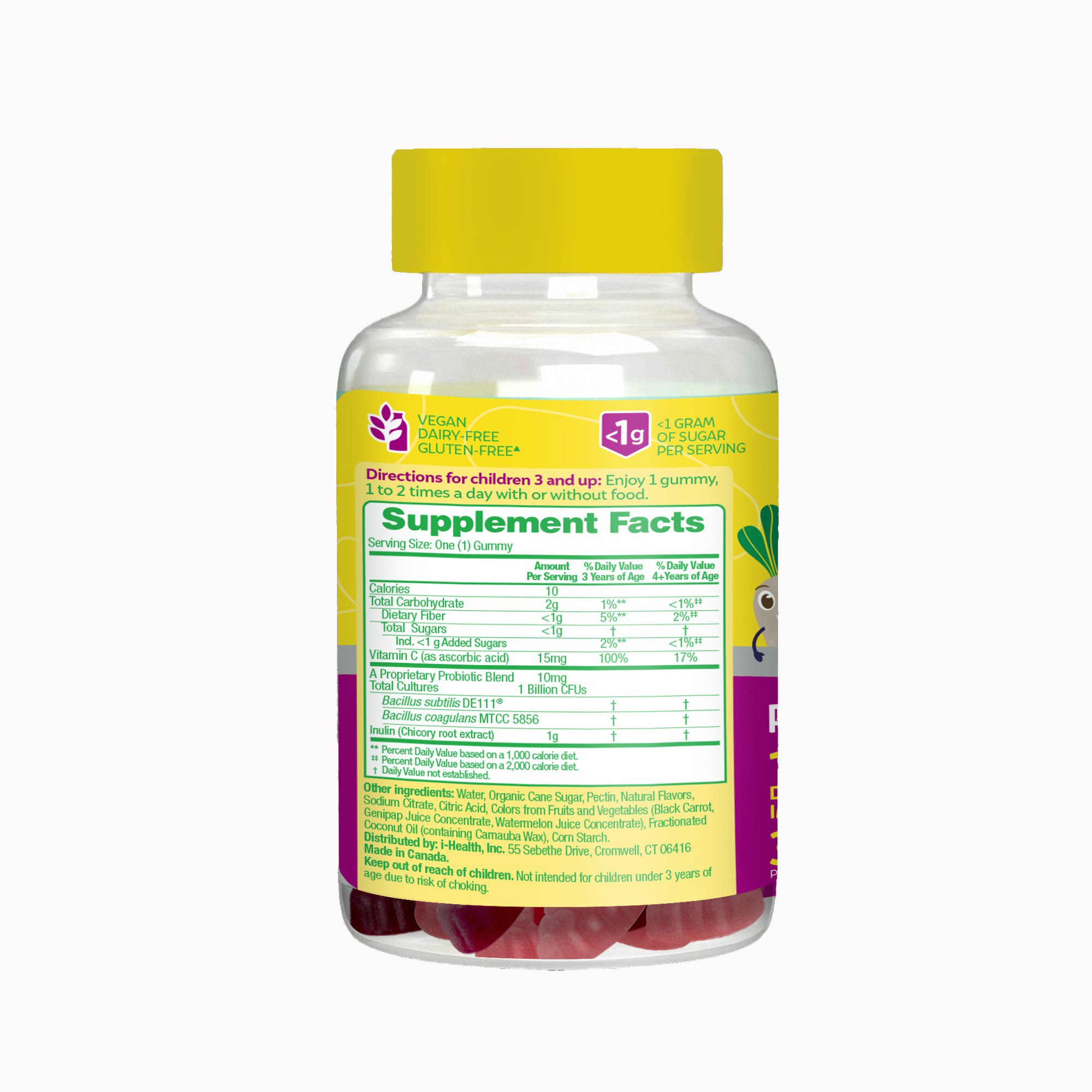 i-Health Inc 049100400914 - Culturelle® Kids Probiotic + Veggie Fiber Gummies - 1/Bottle, 24/Case