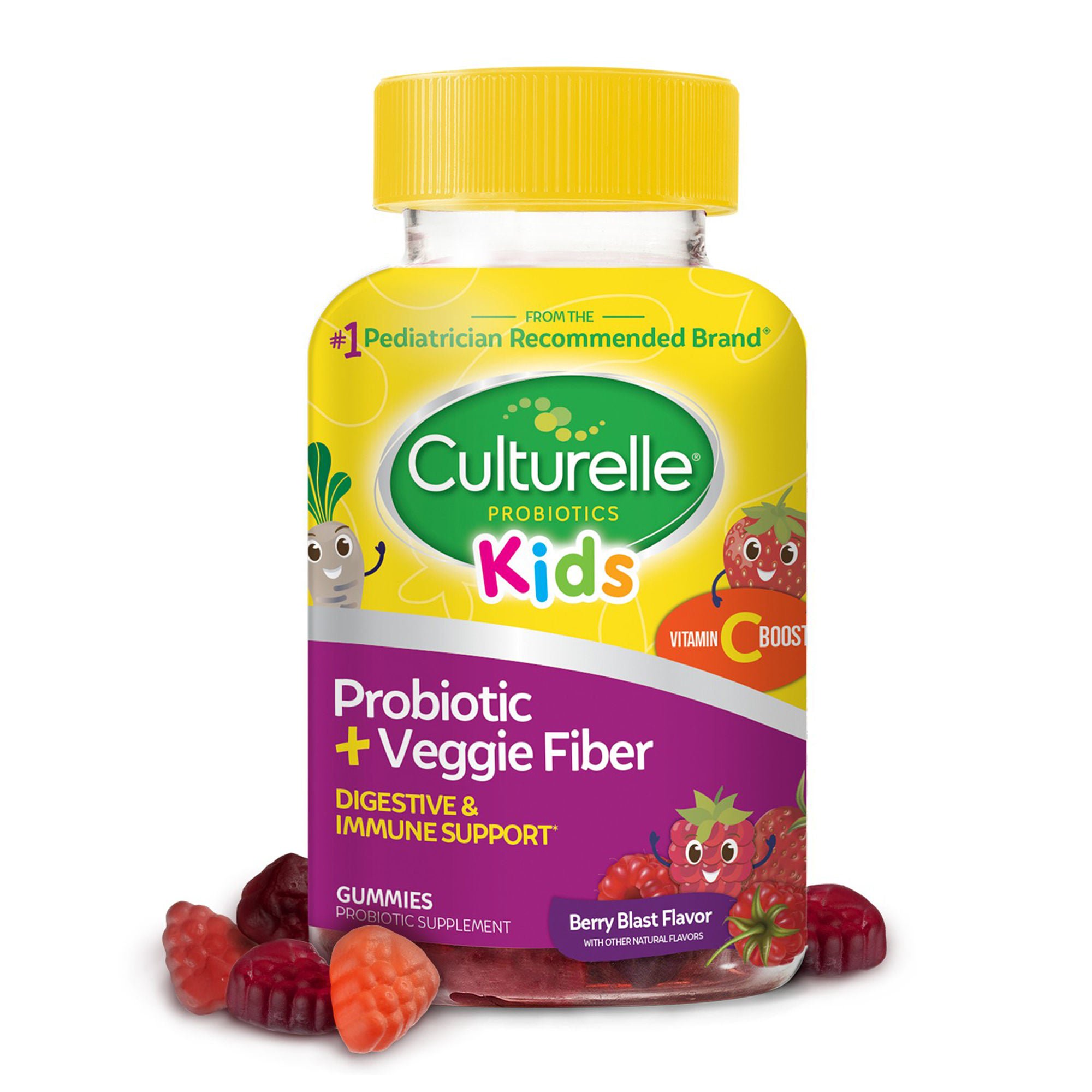 i-Health Inc - 049100400914 Culturelle® Kids Probiotic + Veggie Fiber Gummies