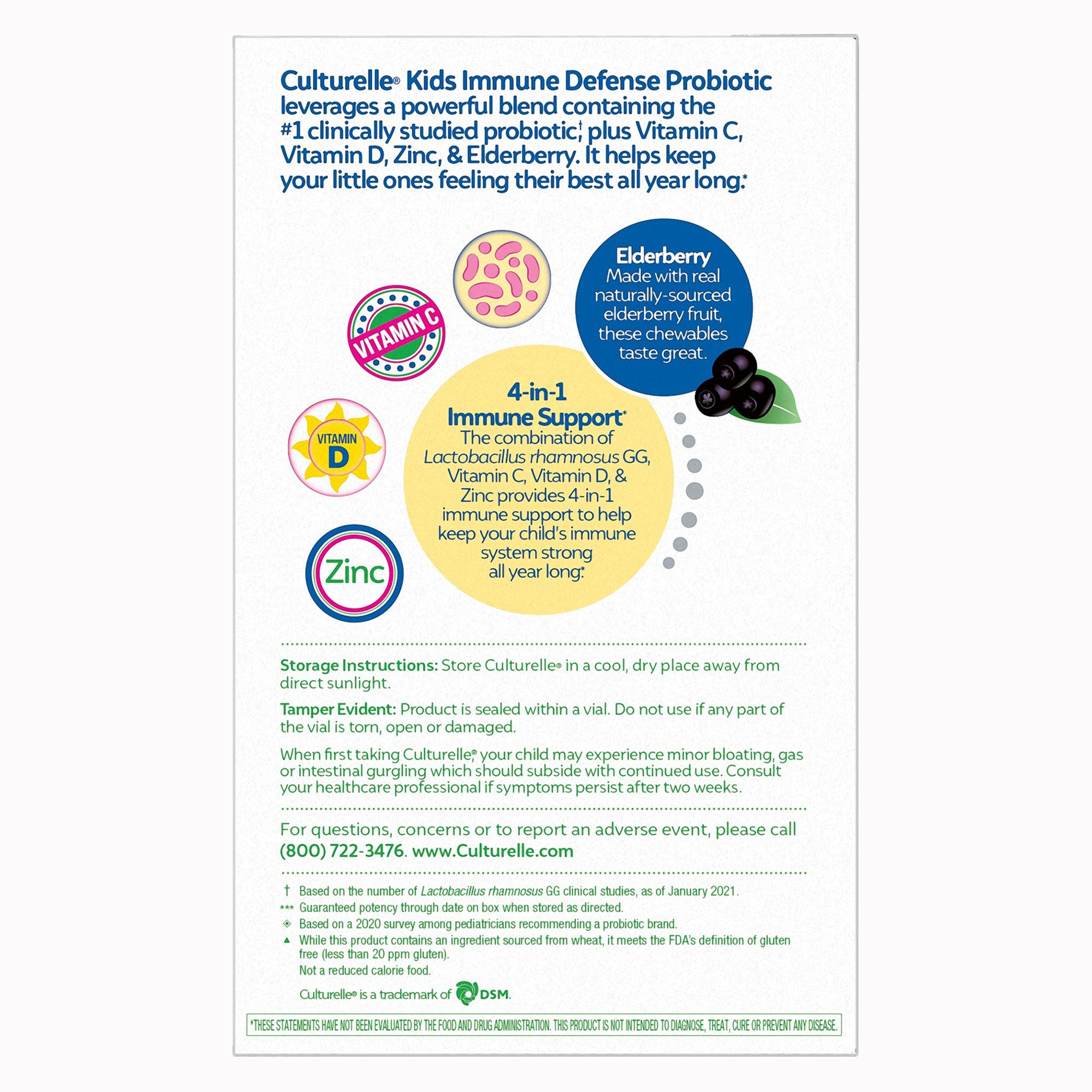 i-Health Inc 049100401201 - Culturelle® Kids Immune Defense Chewables, Berry Flavor - 1/Box, 24/Case