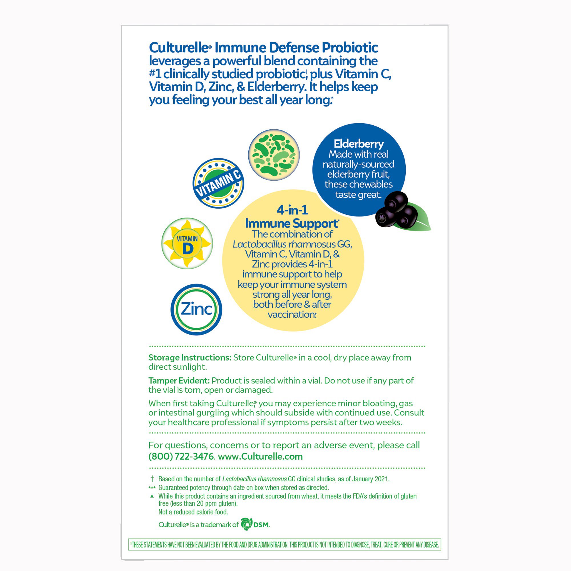 i-Health Inc 049100401225 - Culturelle® Immune Defense Probiotic Chewables - 1/Box, 24/Case