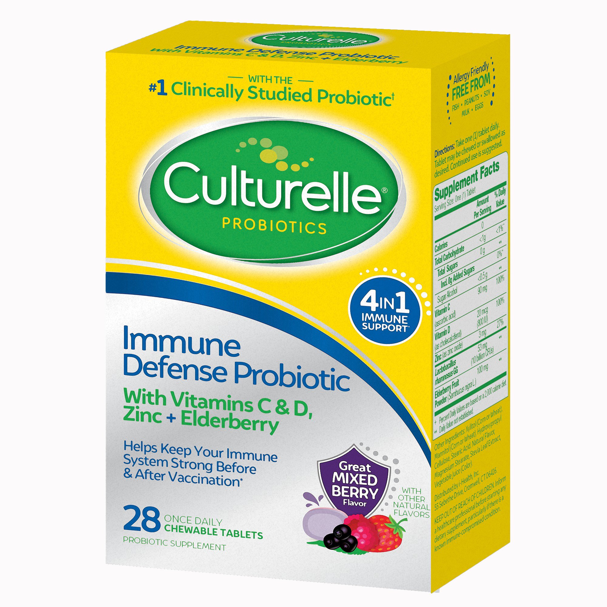 i-Health Inc 049100401225 - Culturelle® Immune Defense Probiotic Chewables - 1/Box, 24/Case