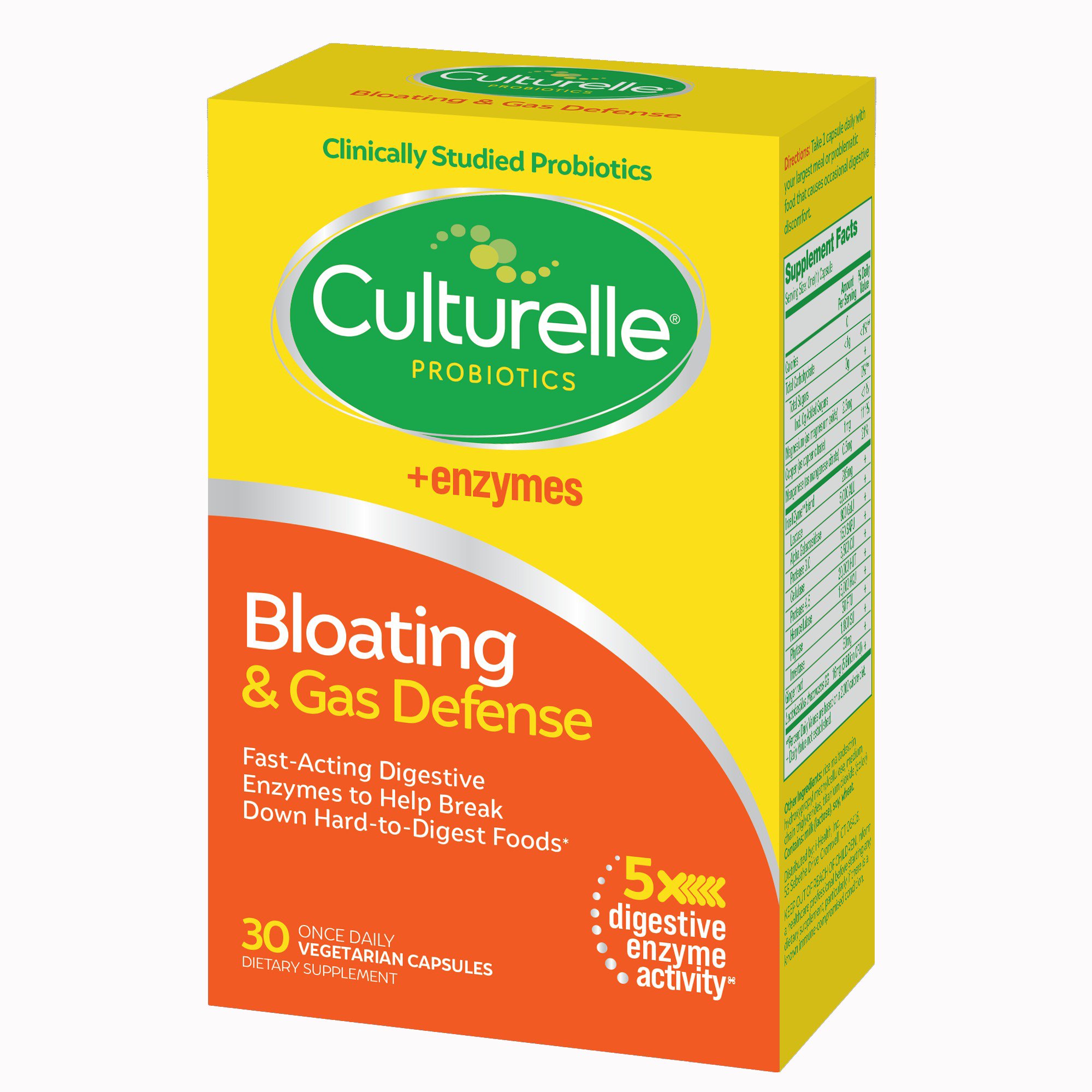 i-Health Inc 049100401829 - Culturelle® Bloating & Gas Defense Capsules - 1/Box, 24/Case