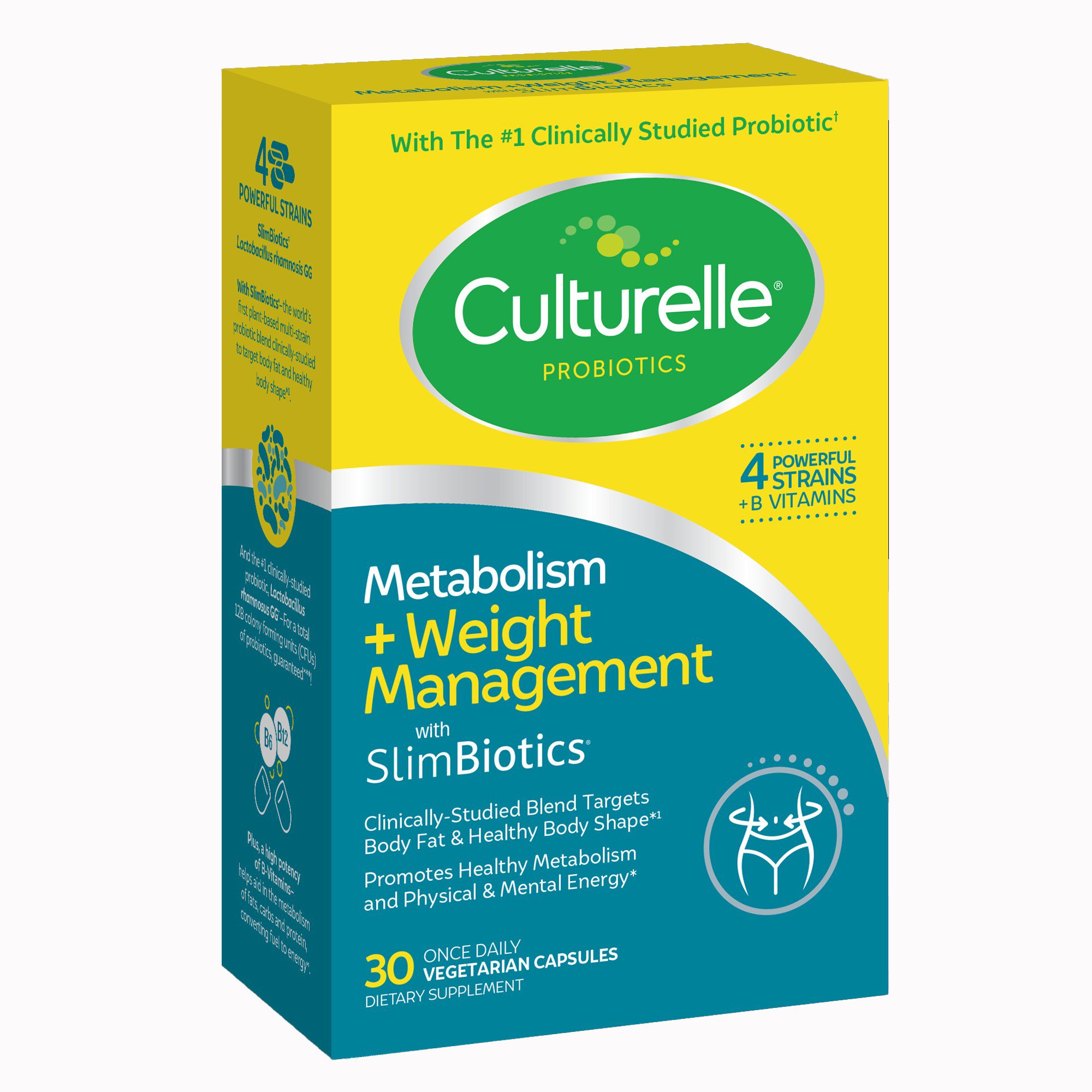 i-Health Inc 049100401836 - Culturelle® Metabolism + Weight Management with SlimBiotics® Capsules - 1/Box, 24/Case
