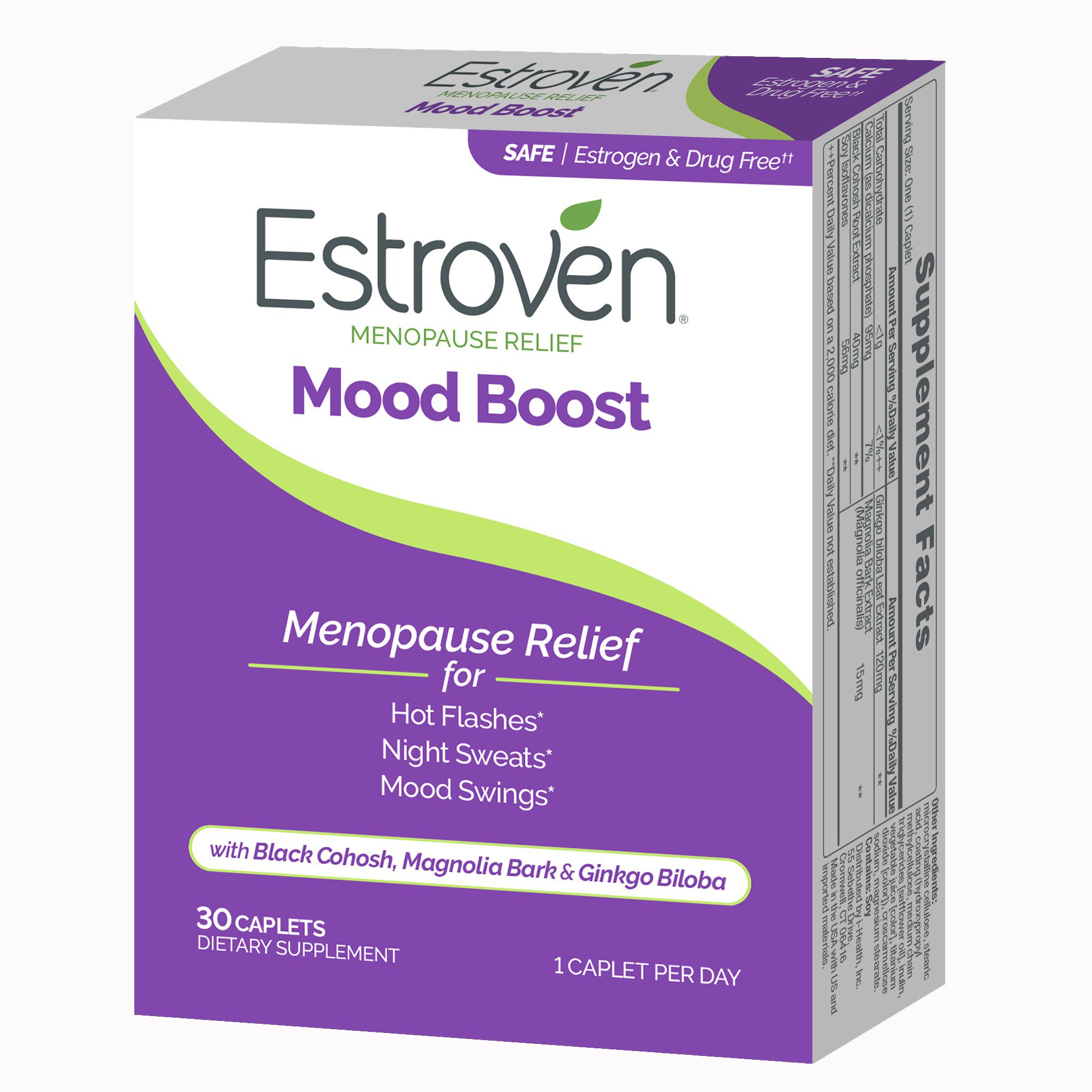 i-Health Inc 092961013335 - Estroven® Once Daily Menopause Relief Mood Boost Caplets - 1/Box, 12/Case