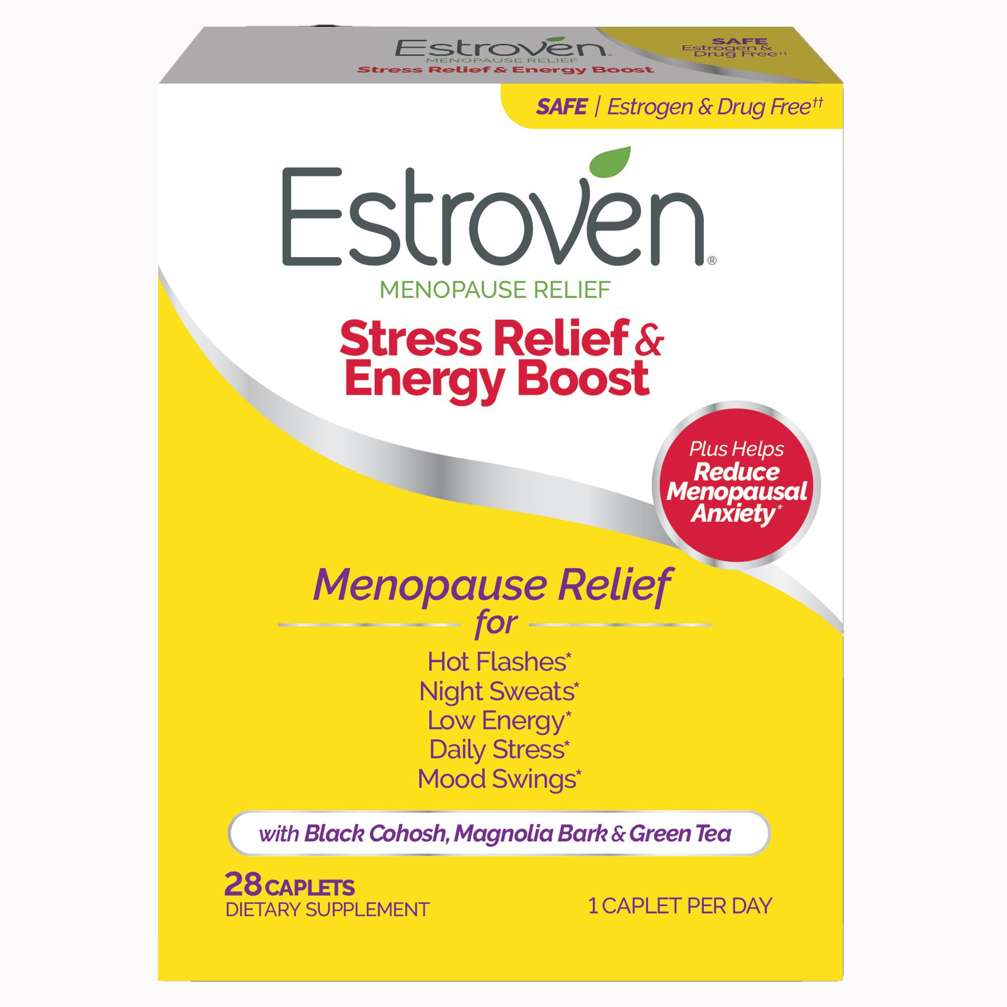 i-Health Inc 092961019474 - Estroven® Once Daily Menopause Relief Stress Relief & Energy Boost Caplets - 1/Box, 12/Case