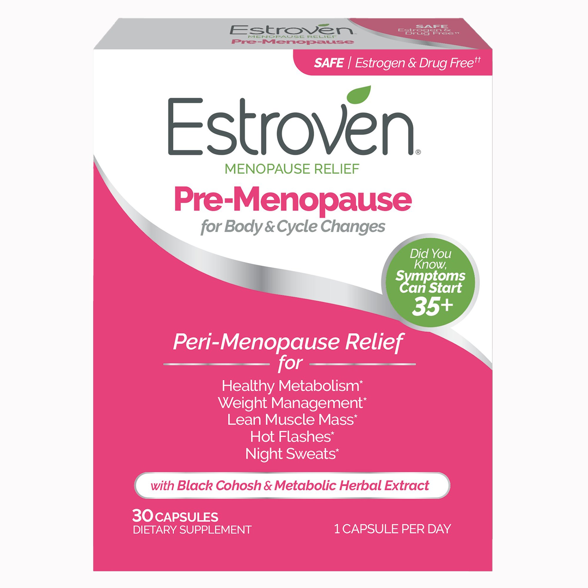 i-Health Inc 092961040232 - Estroven® Menopause Relief Pre-Menopause - 1/Box, 12/Case