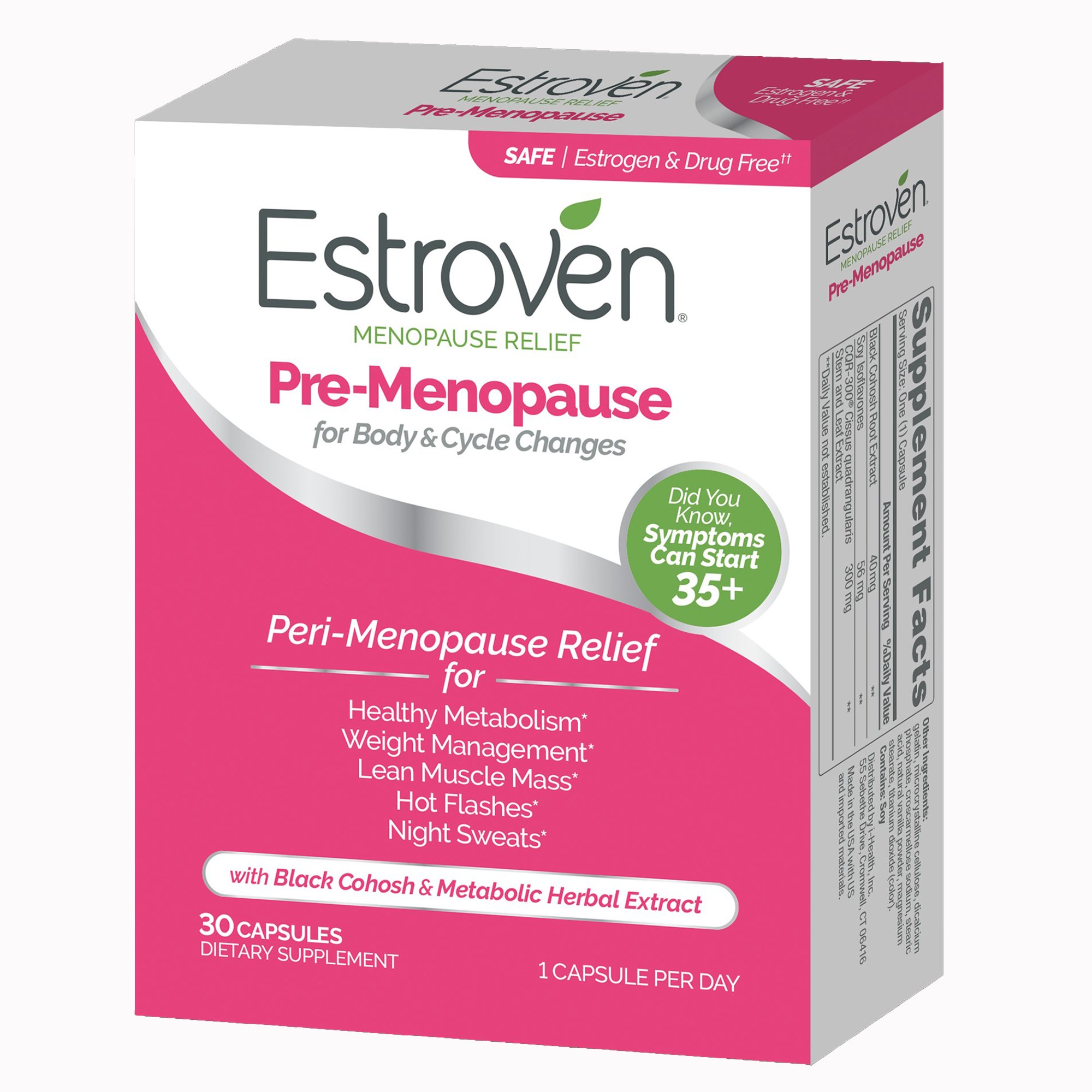 i-Health Inc 092961040232 - Estroven® Menopause Relief Pre-Menopause - 1/Box, 12/Case