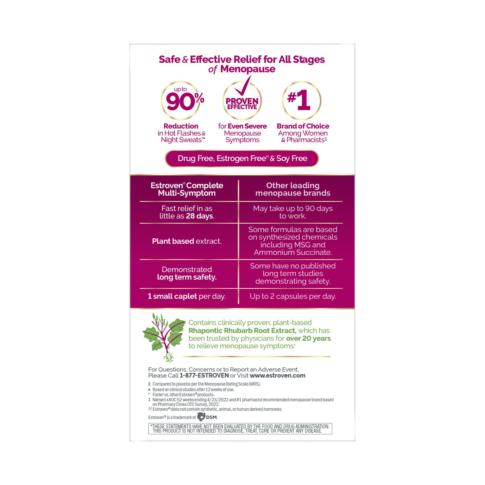 i-Health Inc 092961040294 - Estroven® Once Daily Complete Multi-Symptom Menopause Relief Caplets - 1/Box, 12/Case